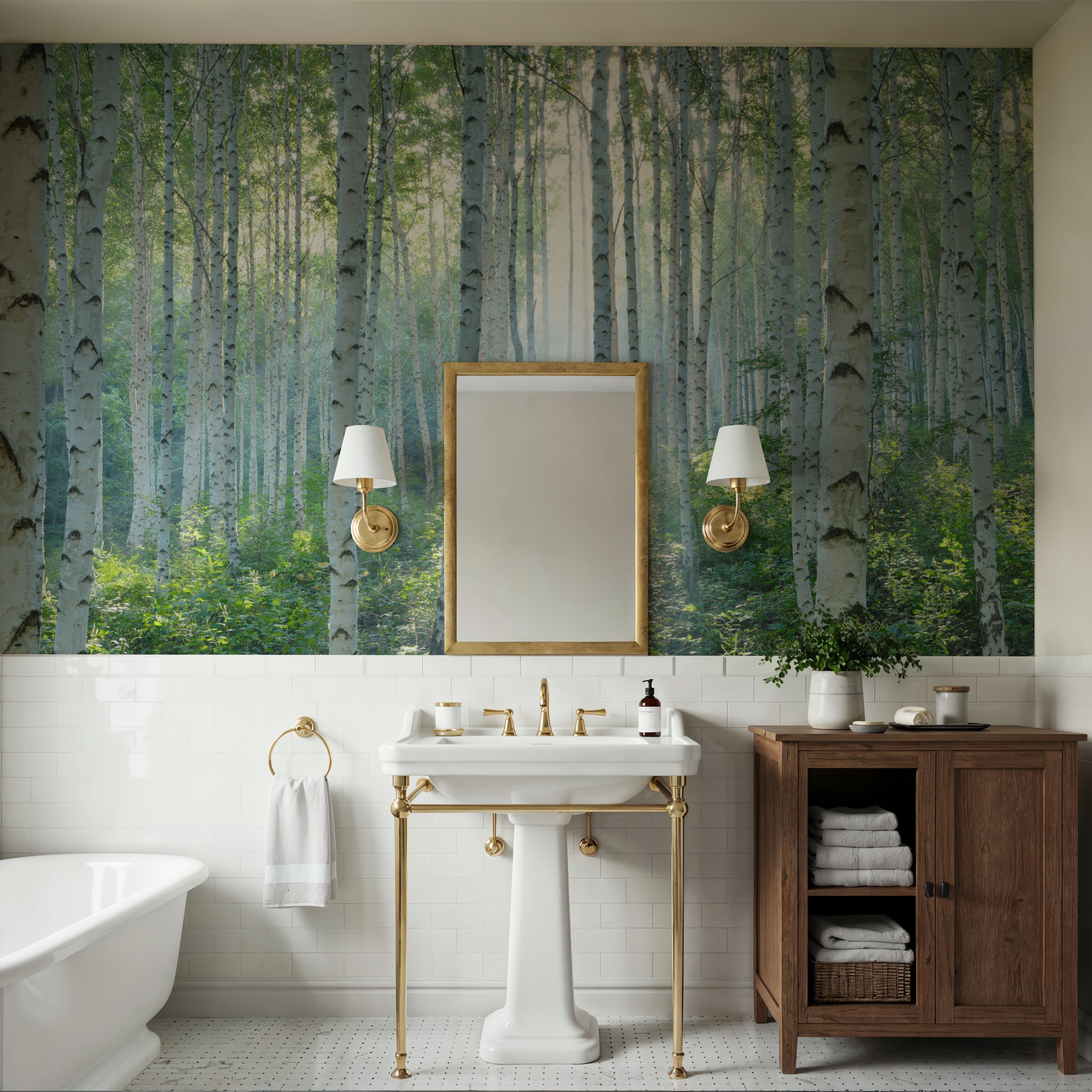 Peaceful Birch Woods