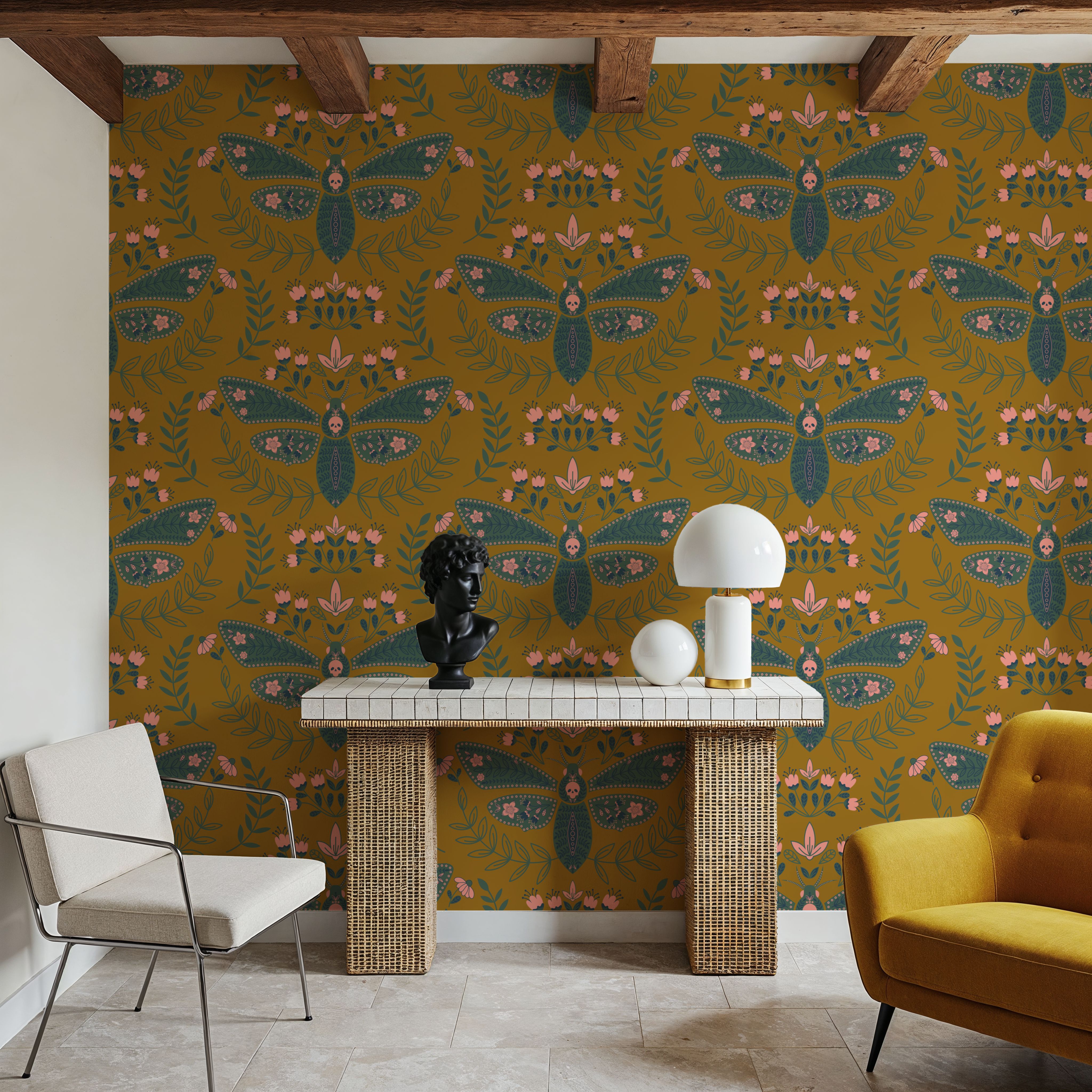 Deaths Head Moth, Mustard