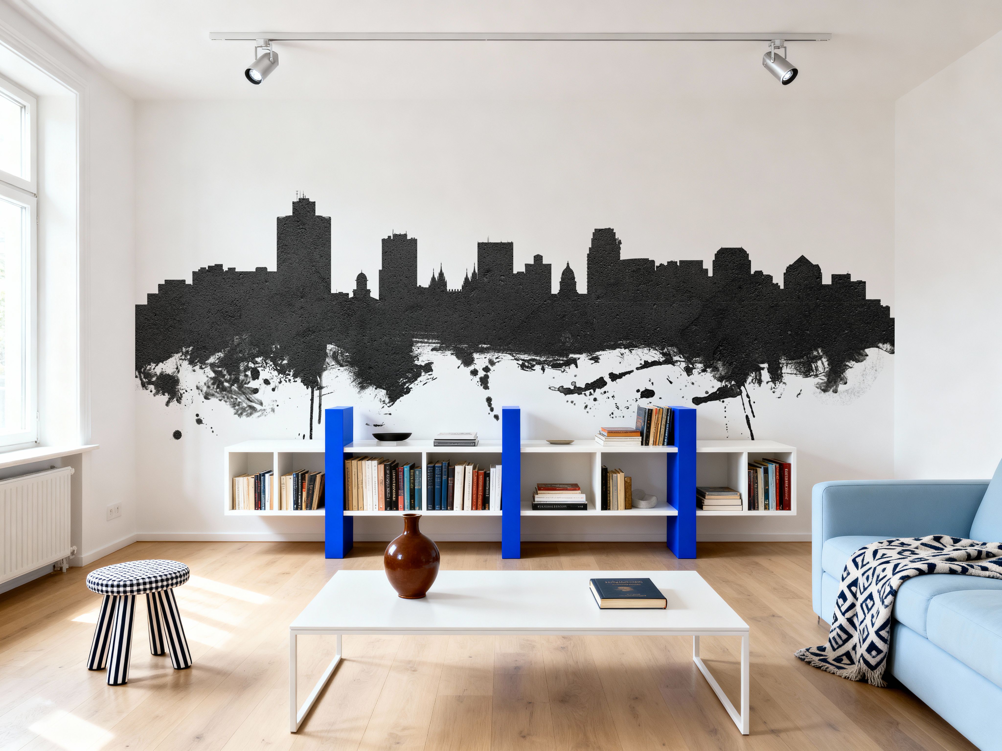 Salt Lake City Utah Skyline Black & White