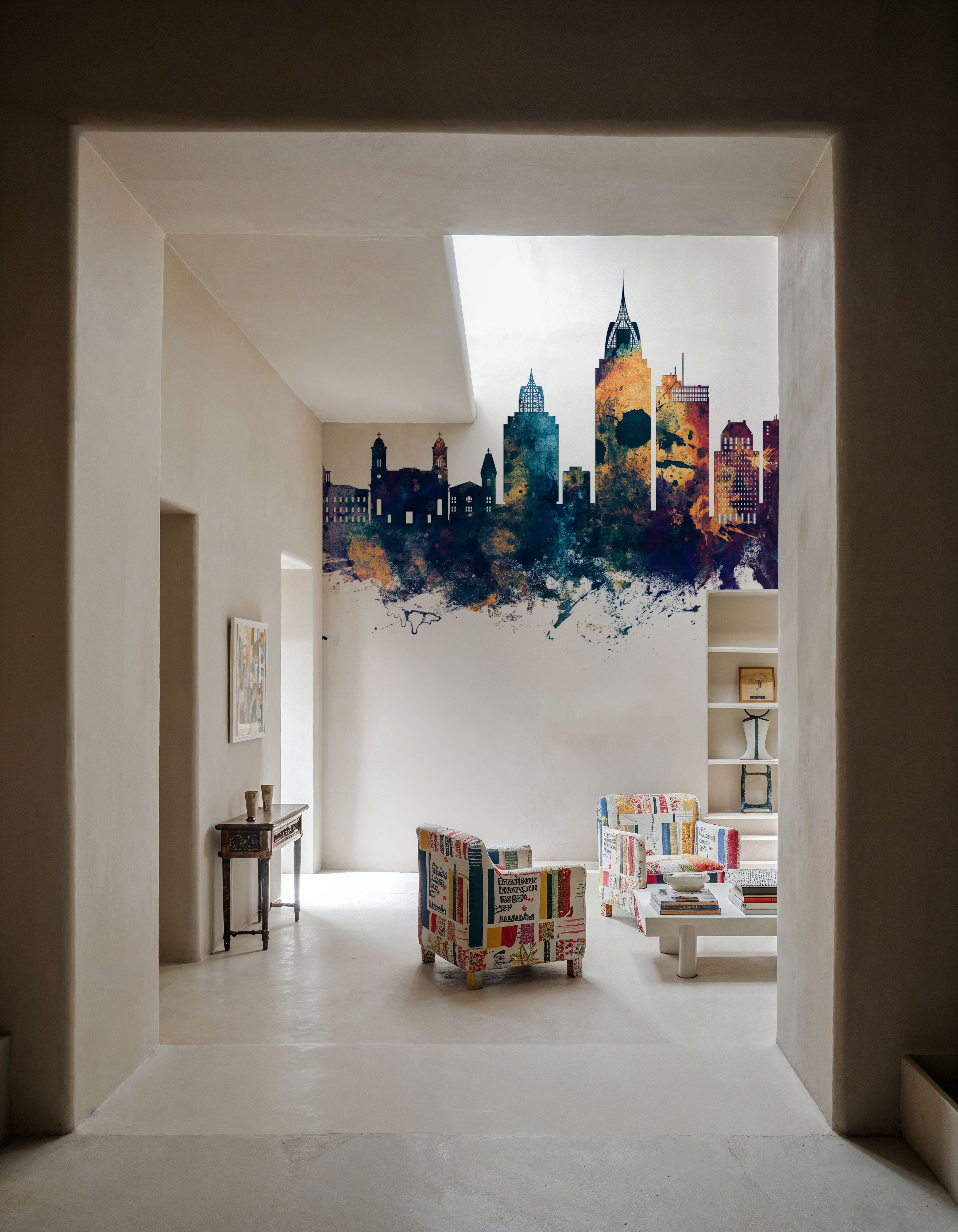 Mobile Alabama Skyline Blue & Bronze