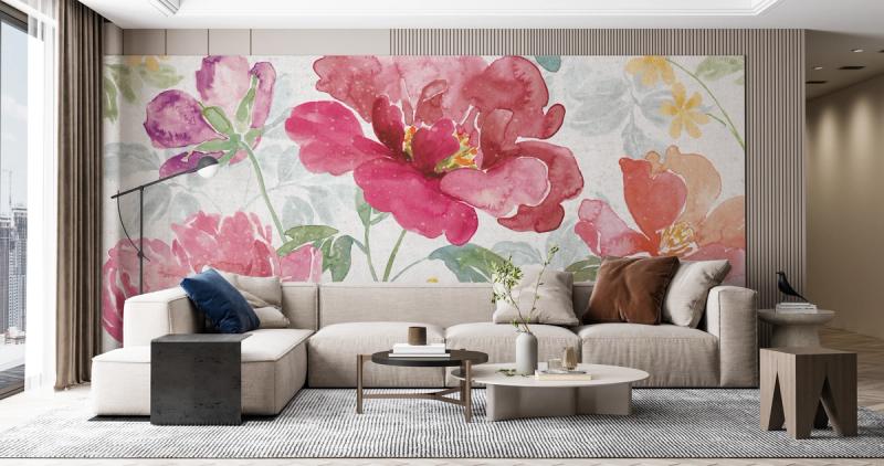 Springtime Bloom I wallpaper mural 100% PVC-free and non-toxic