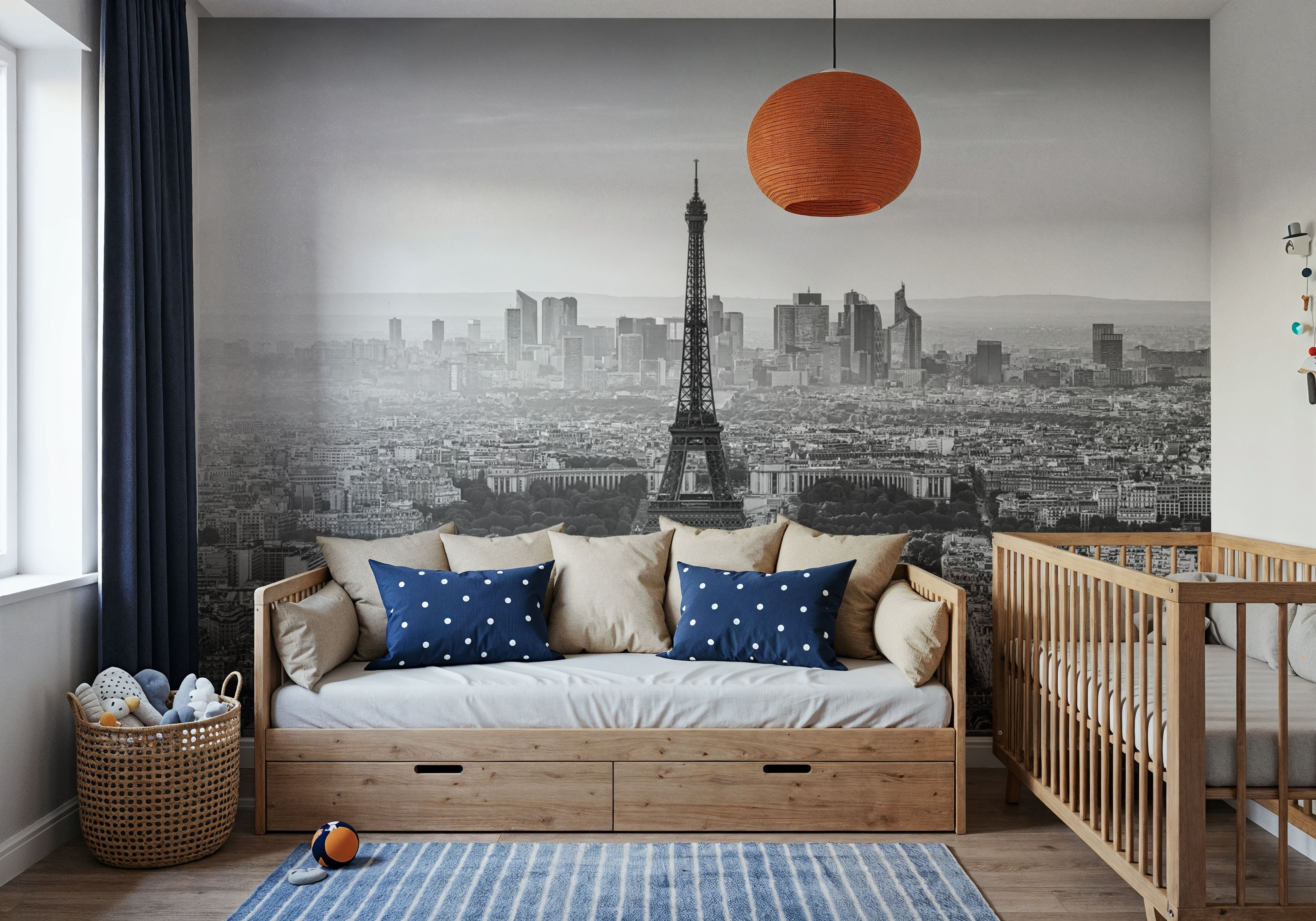 La Defense and Eiffel Tower BW