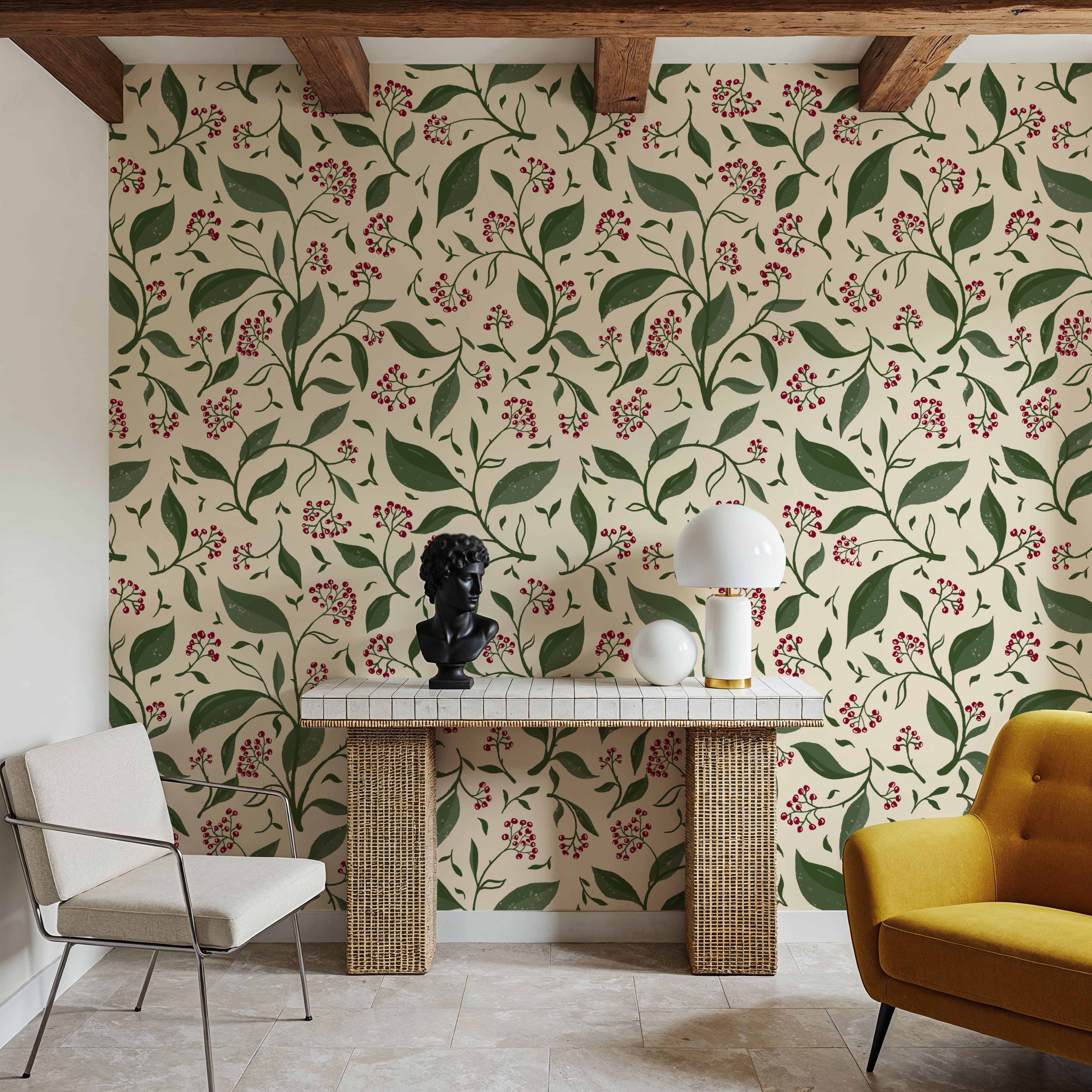 Winter Berries, Cream