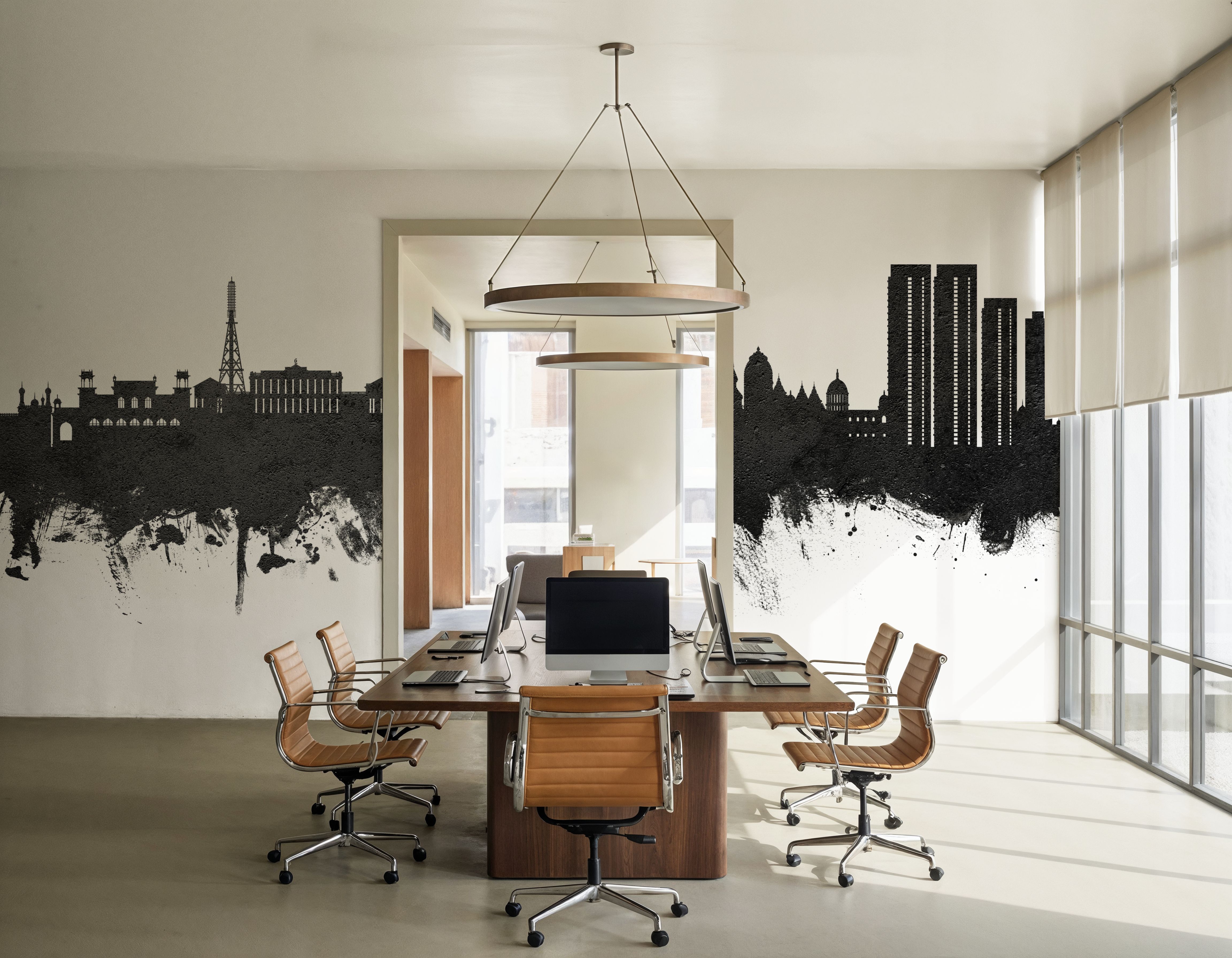 Hyderabad Skyline Black & White