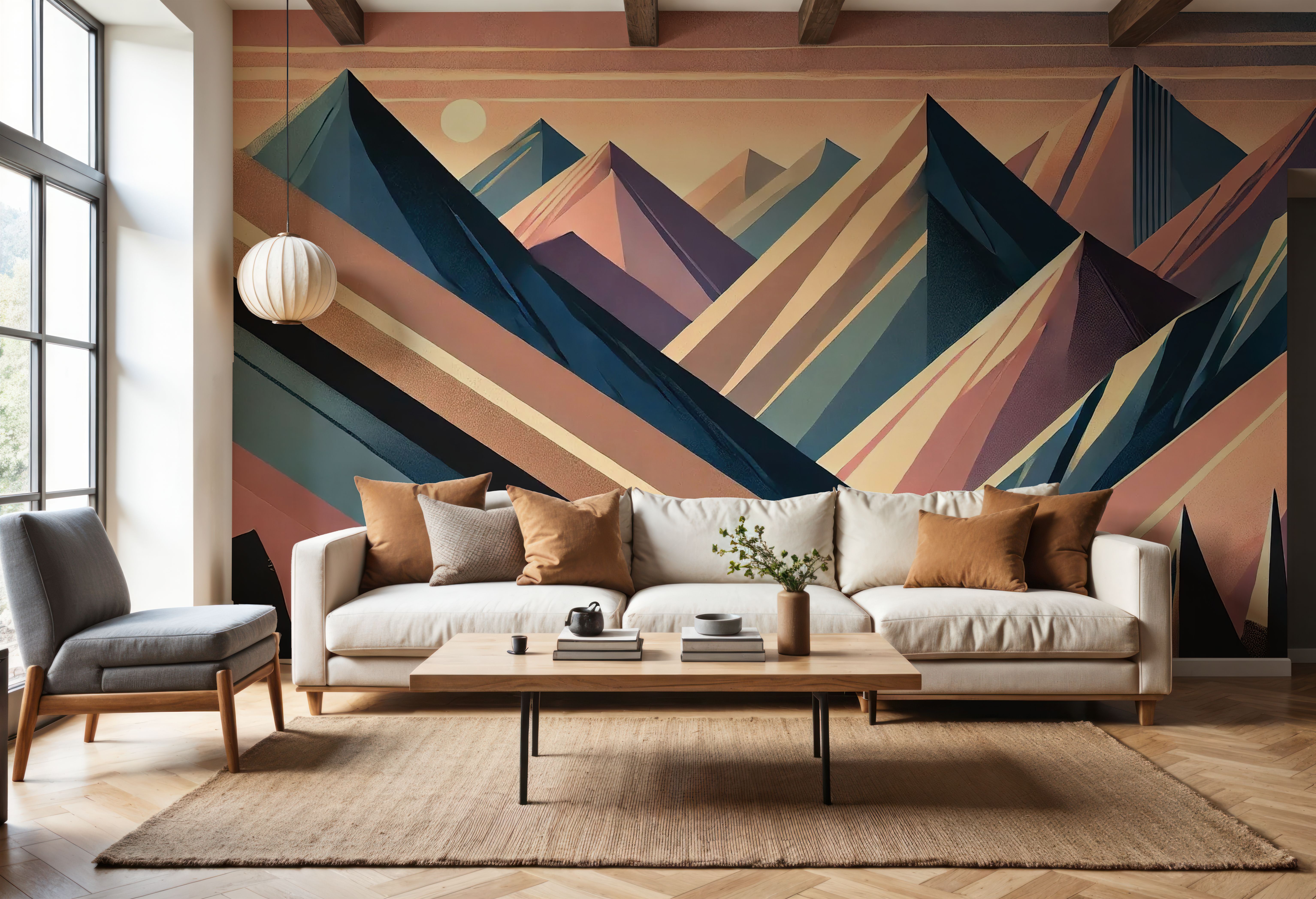 Serenity Mountain Vista in Art Deco