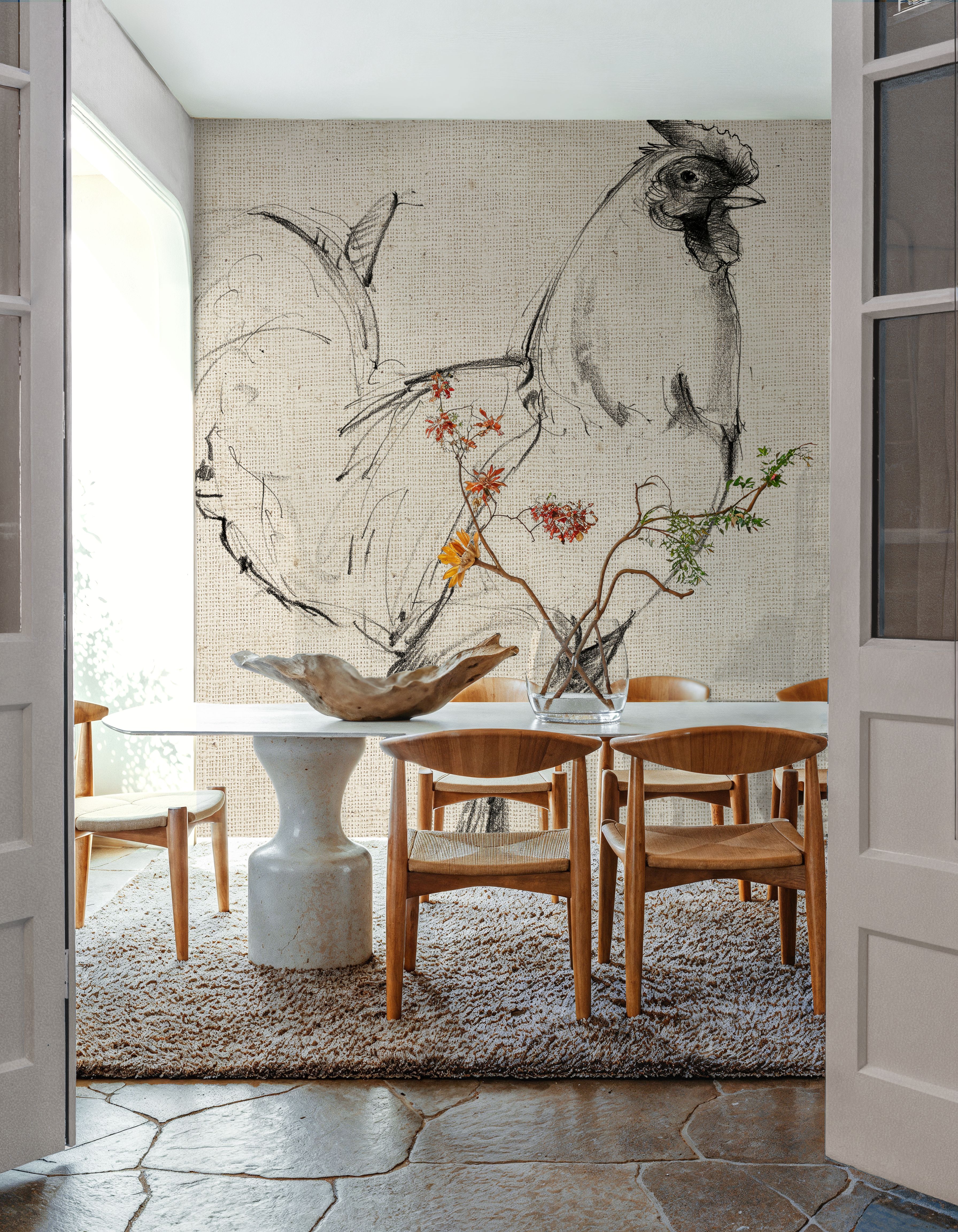 Life at Home I on Burlap