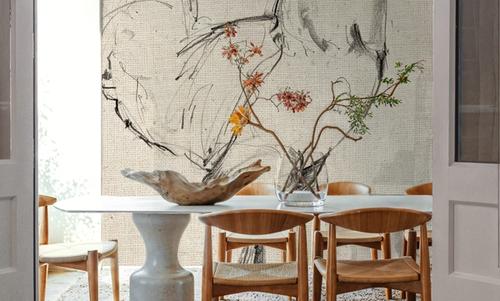 Life at Home I on Burlap