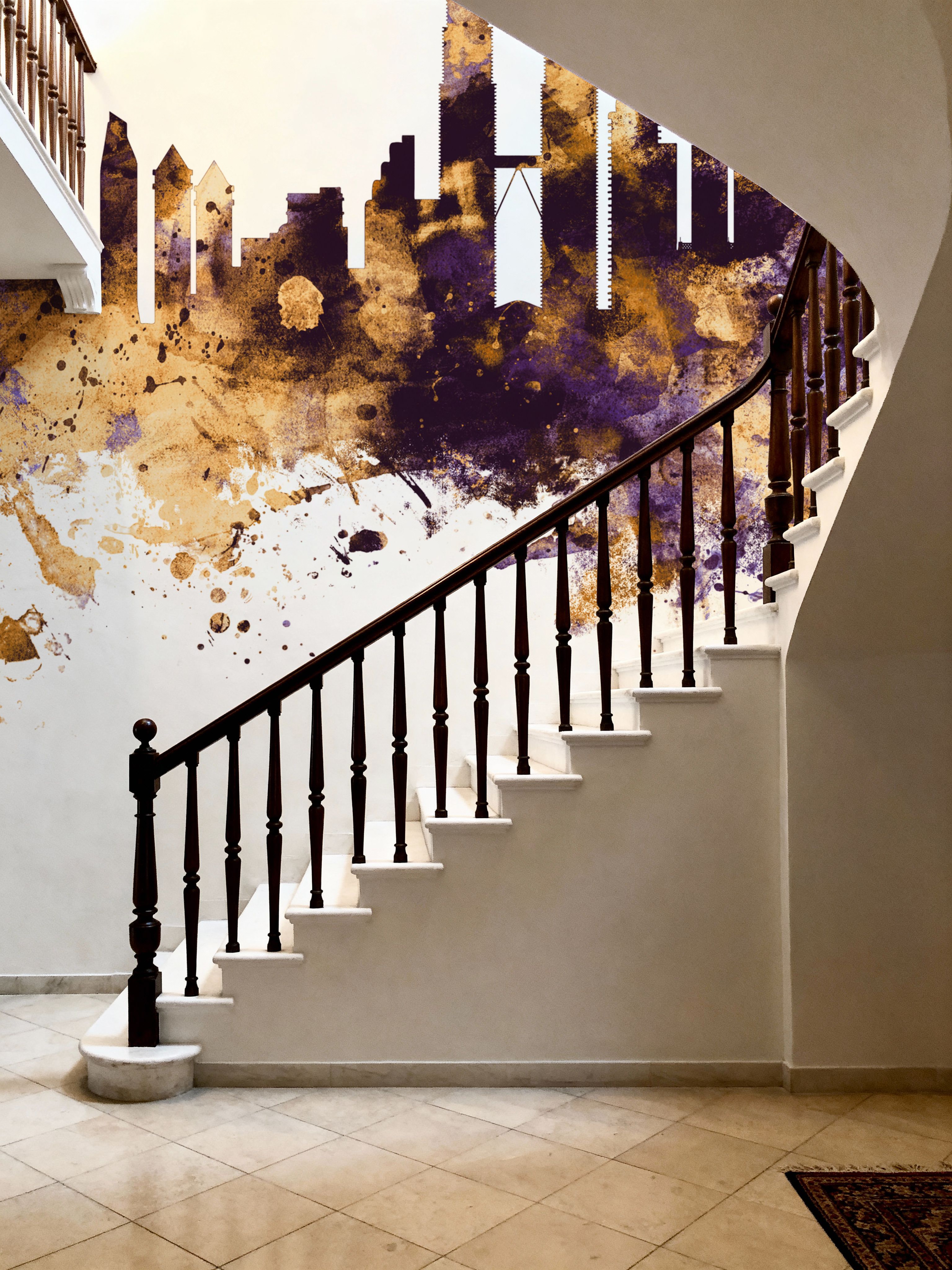 Kuala Lumpur Skyline Purple & Gold