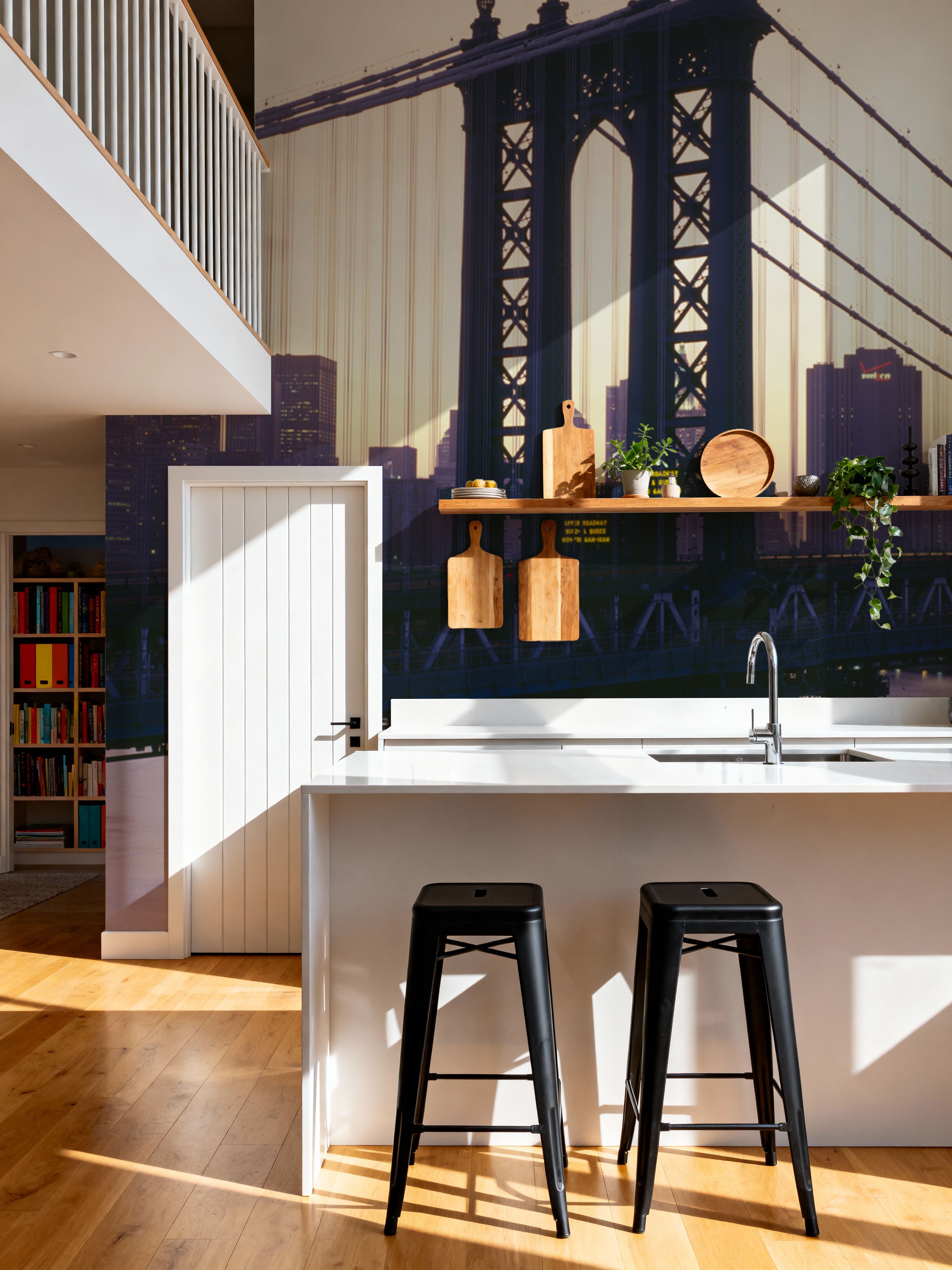 Golden Hour Brooklyn Bridge Reflections