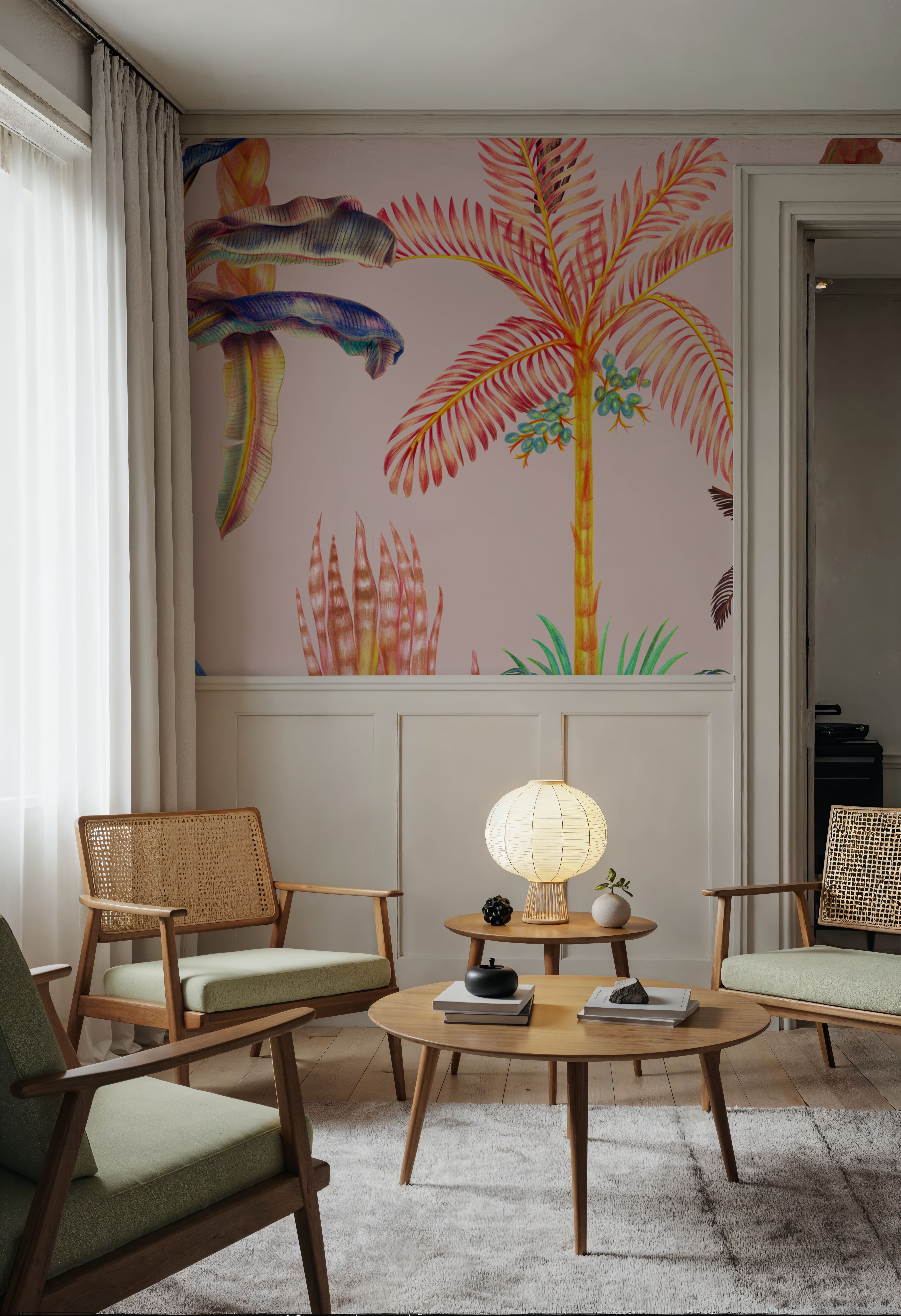 Statement Palms, Light Pink