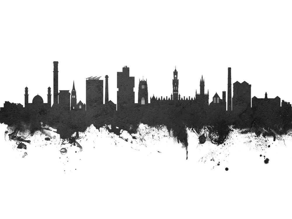 Bradford England Skyline Black & White