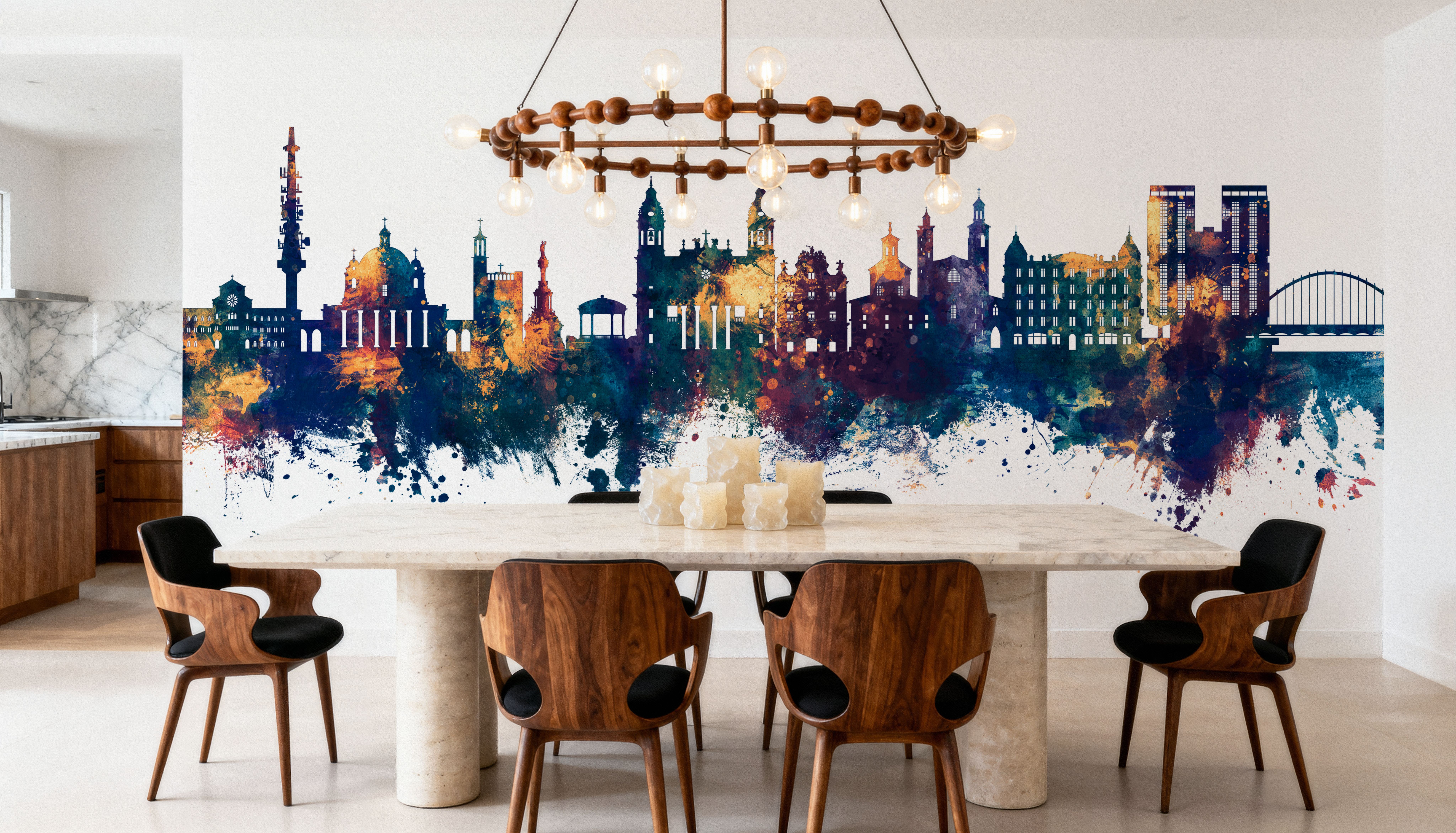 Pamplona Spain Skyline Blue & Bronze