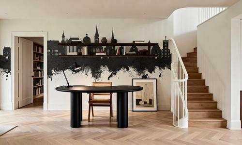 Aachen Germany Skyline Black & White