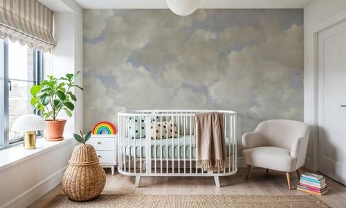 Painted Dreamy Clouds, Vintage
