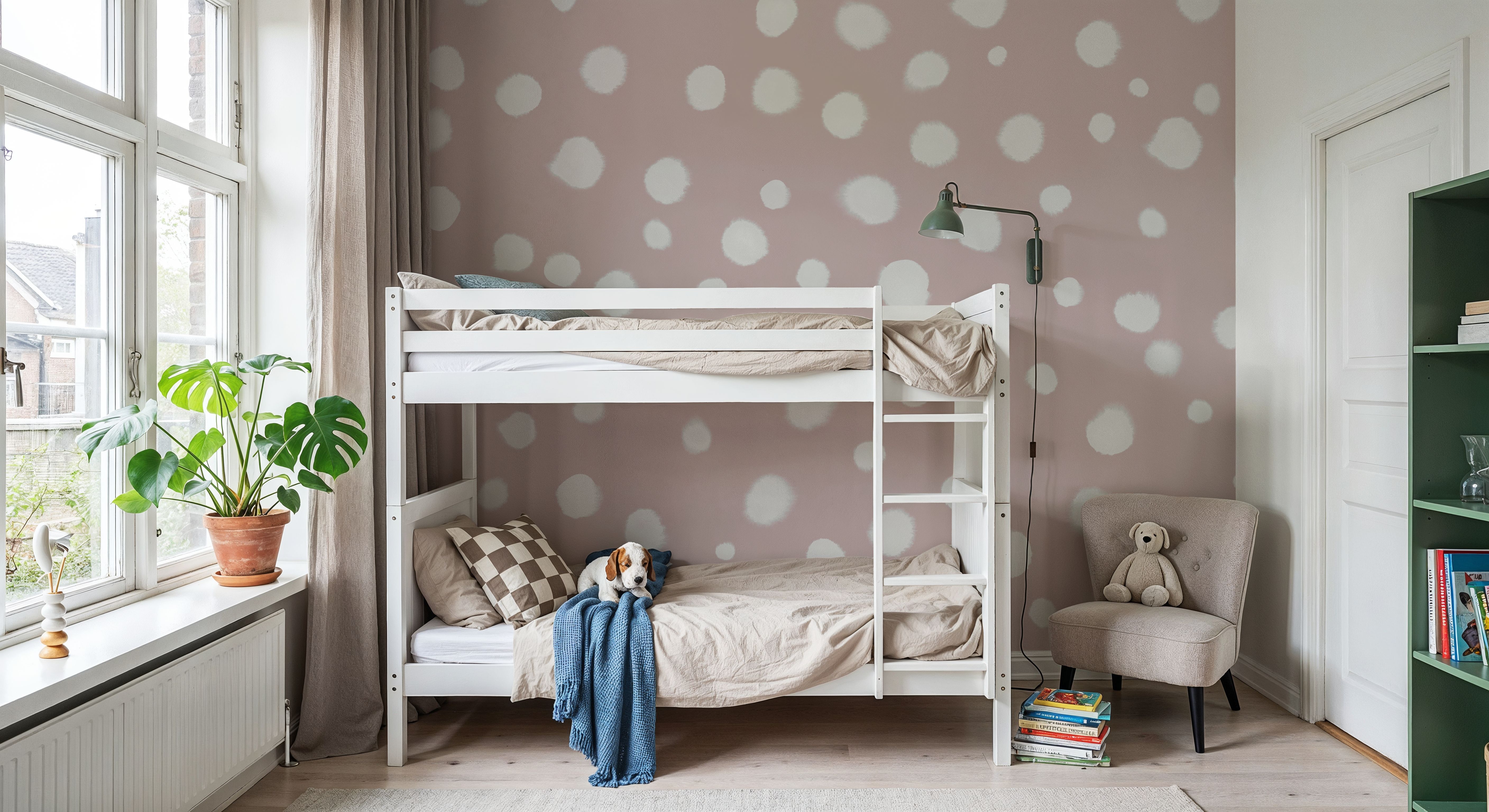 Dalmatian, Dusty Pink, Wallpaper