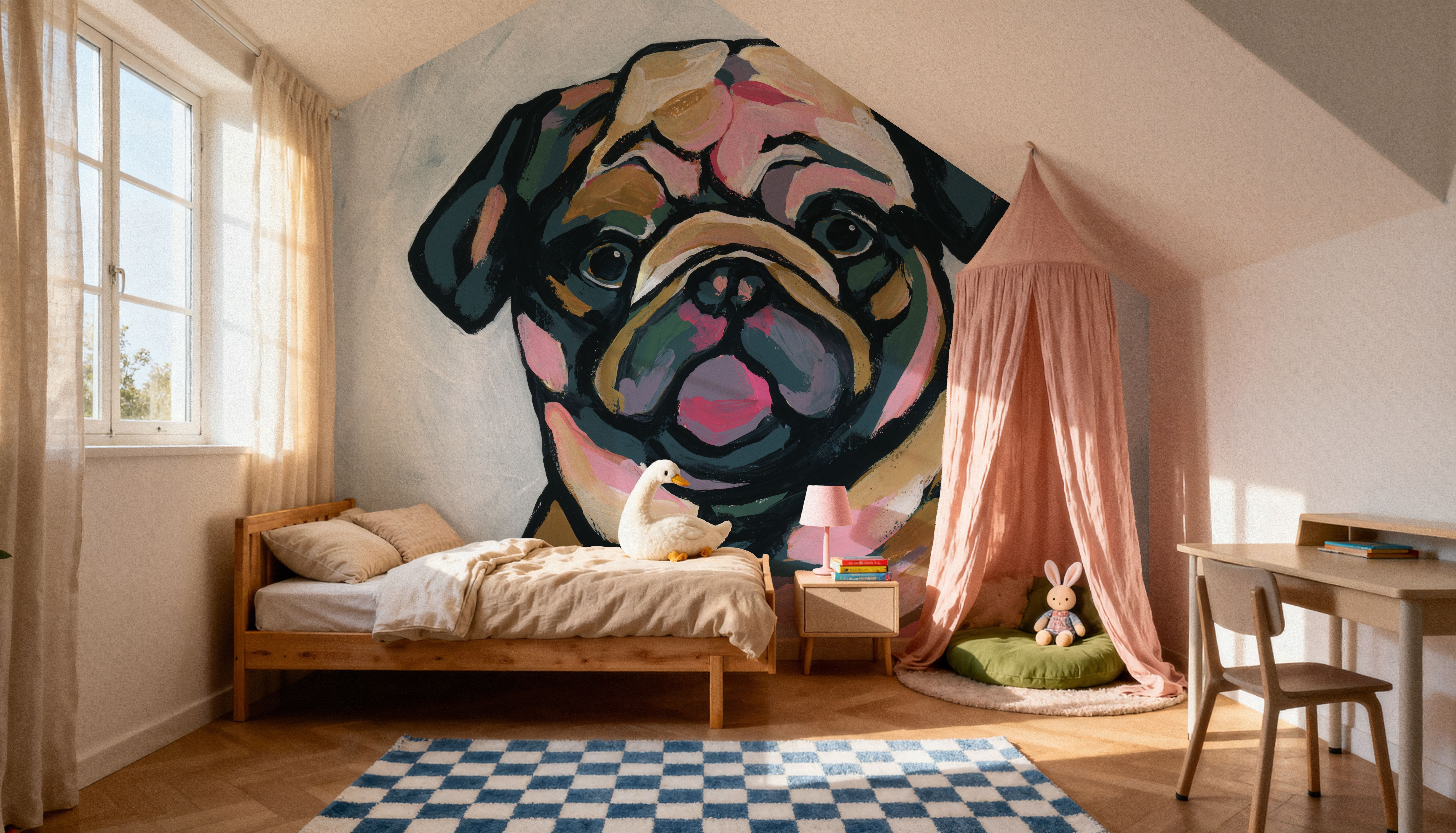Abstract Pug, Wallpaper