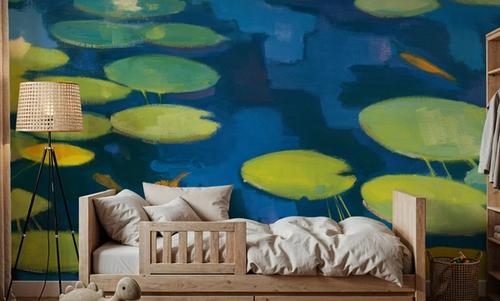 Lily Pond with Koi