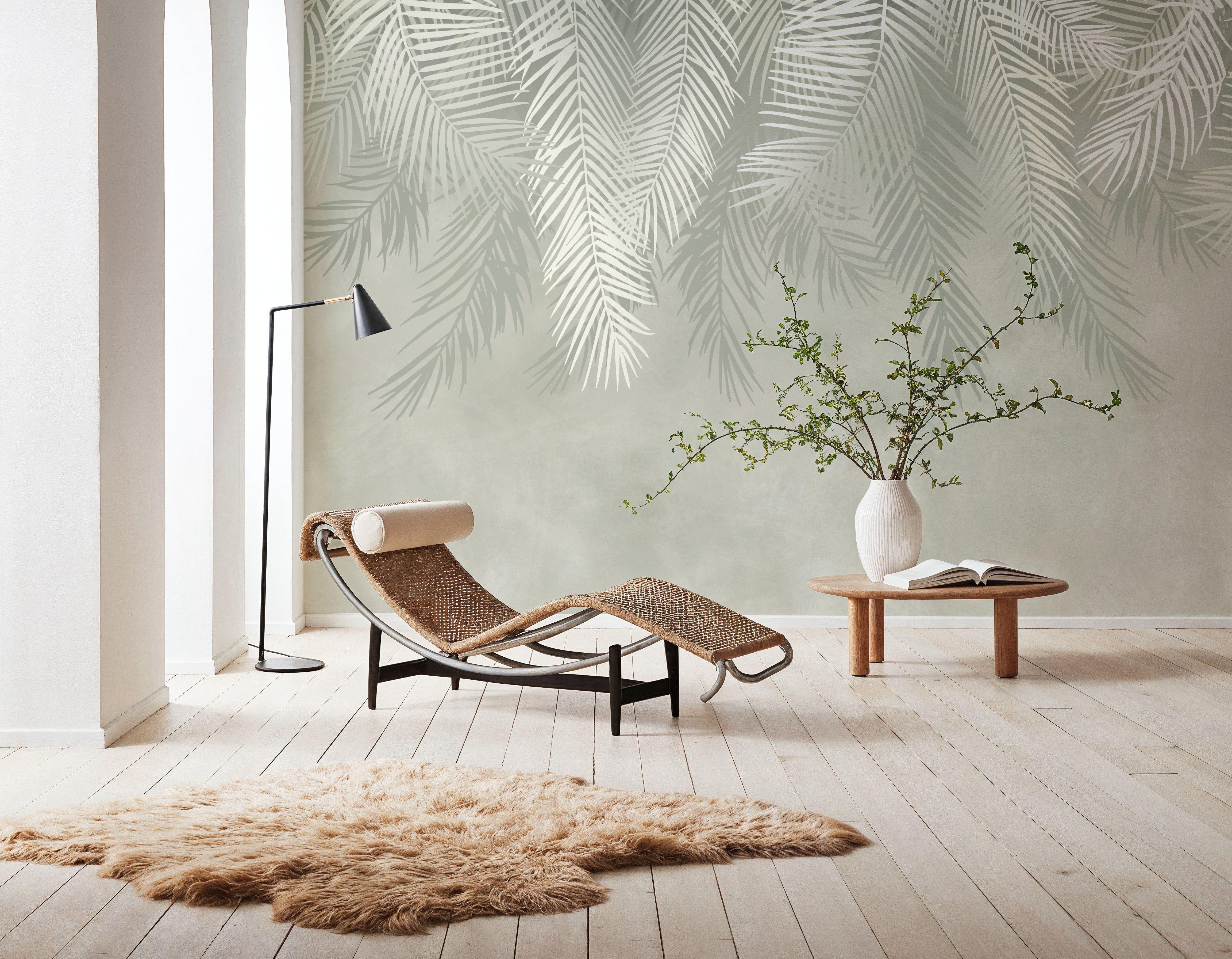 Palms Above, Mint Green
