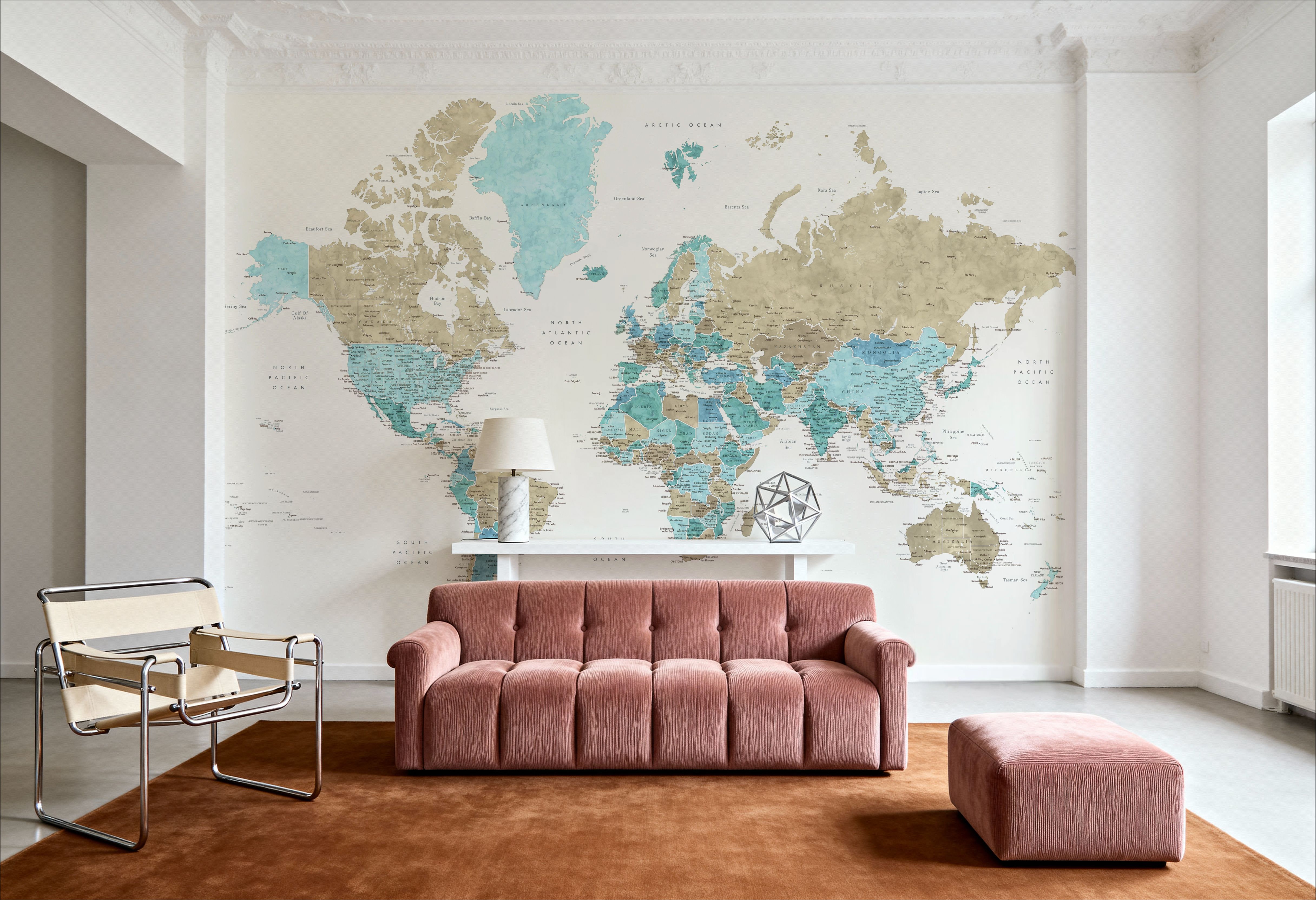 World Map Cities - Phillipa