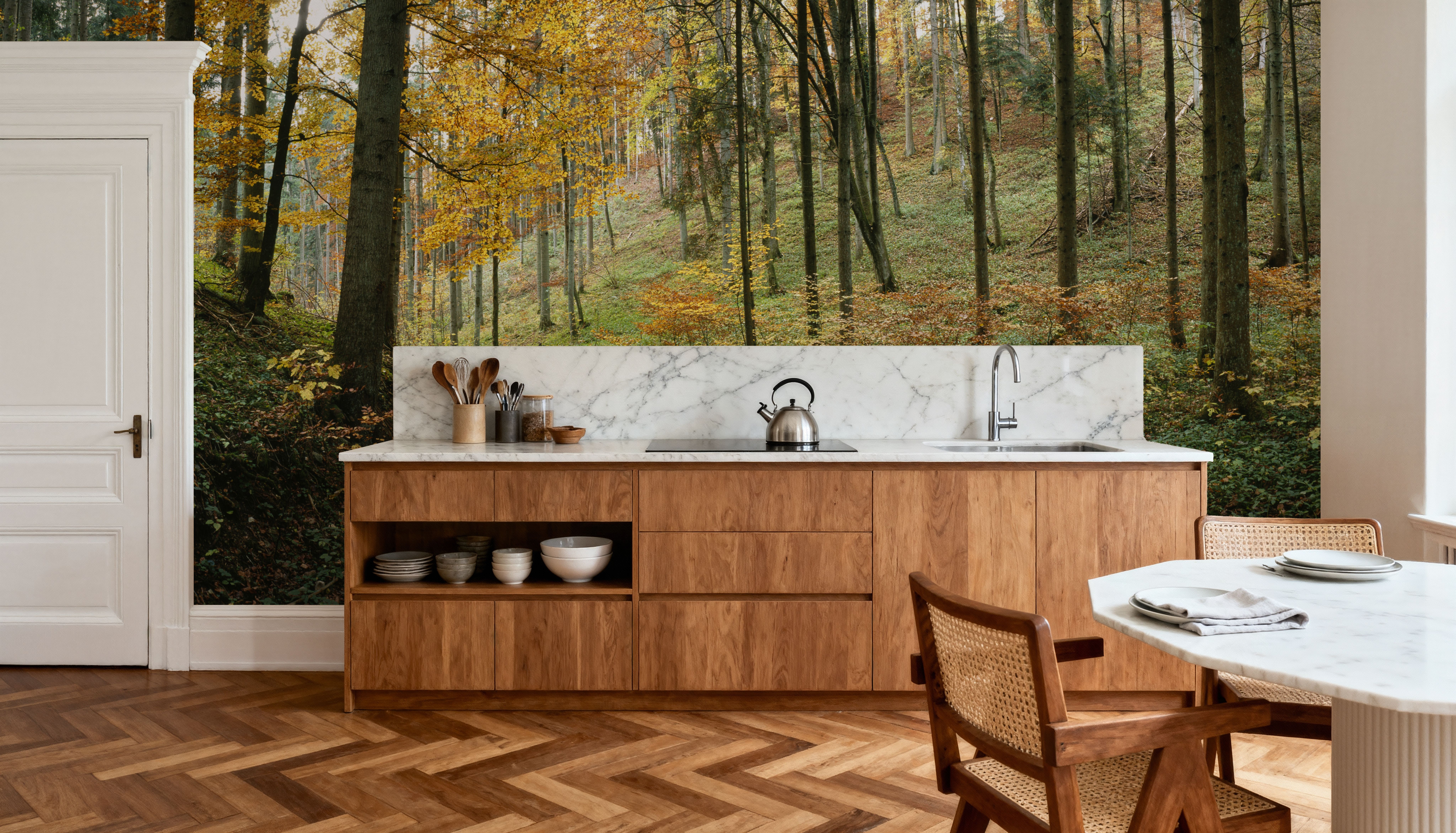 Golden Forest Path, Tapeten