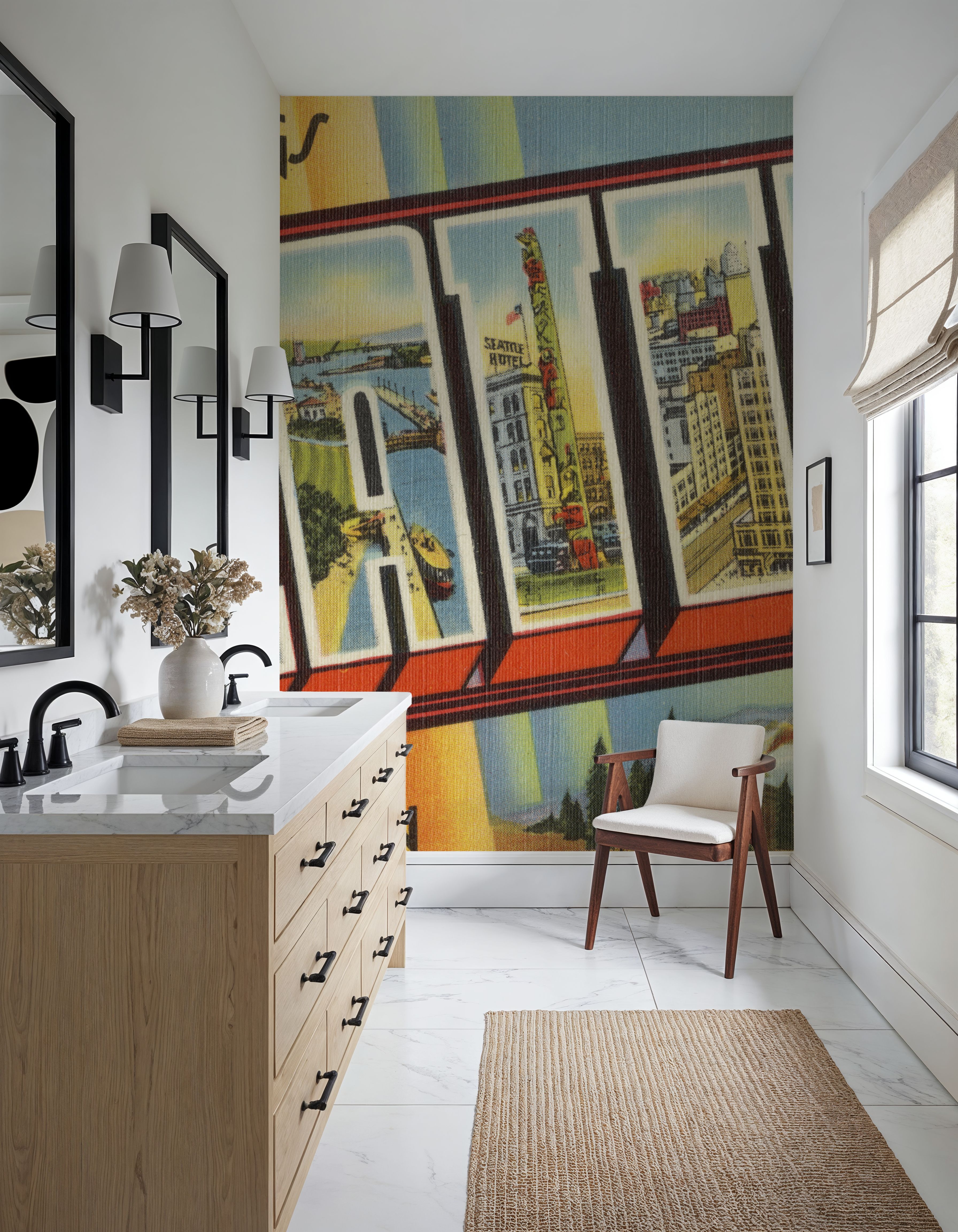 Greetings from Seattle - Screenprint Postcard