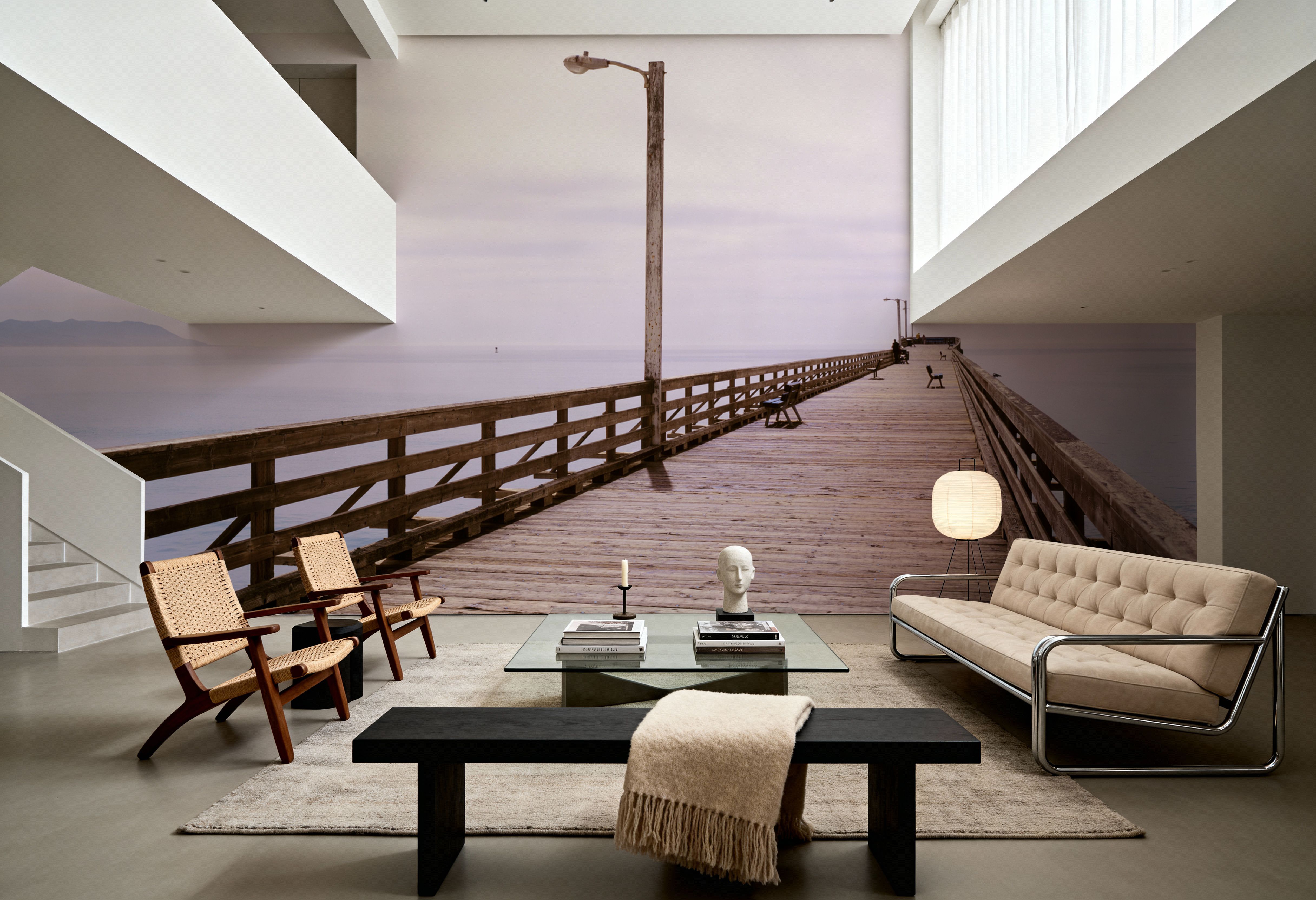 Tranquil Harbor Pier, Papel pintado