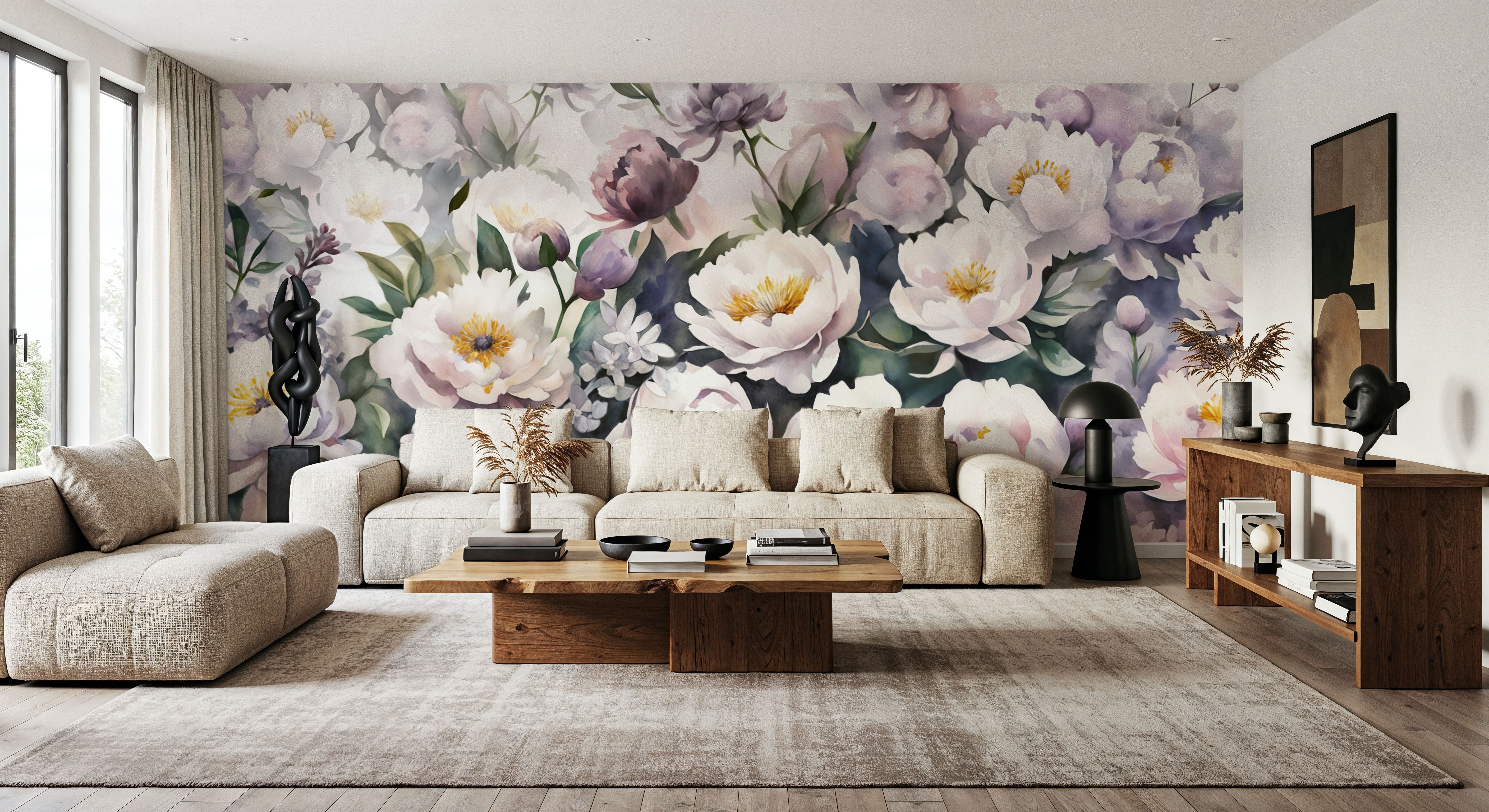 Watercolor Peonies Summer