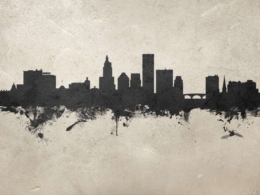 Providence Rhode Island Skyline Concrete