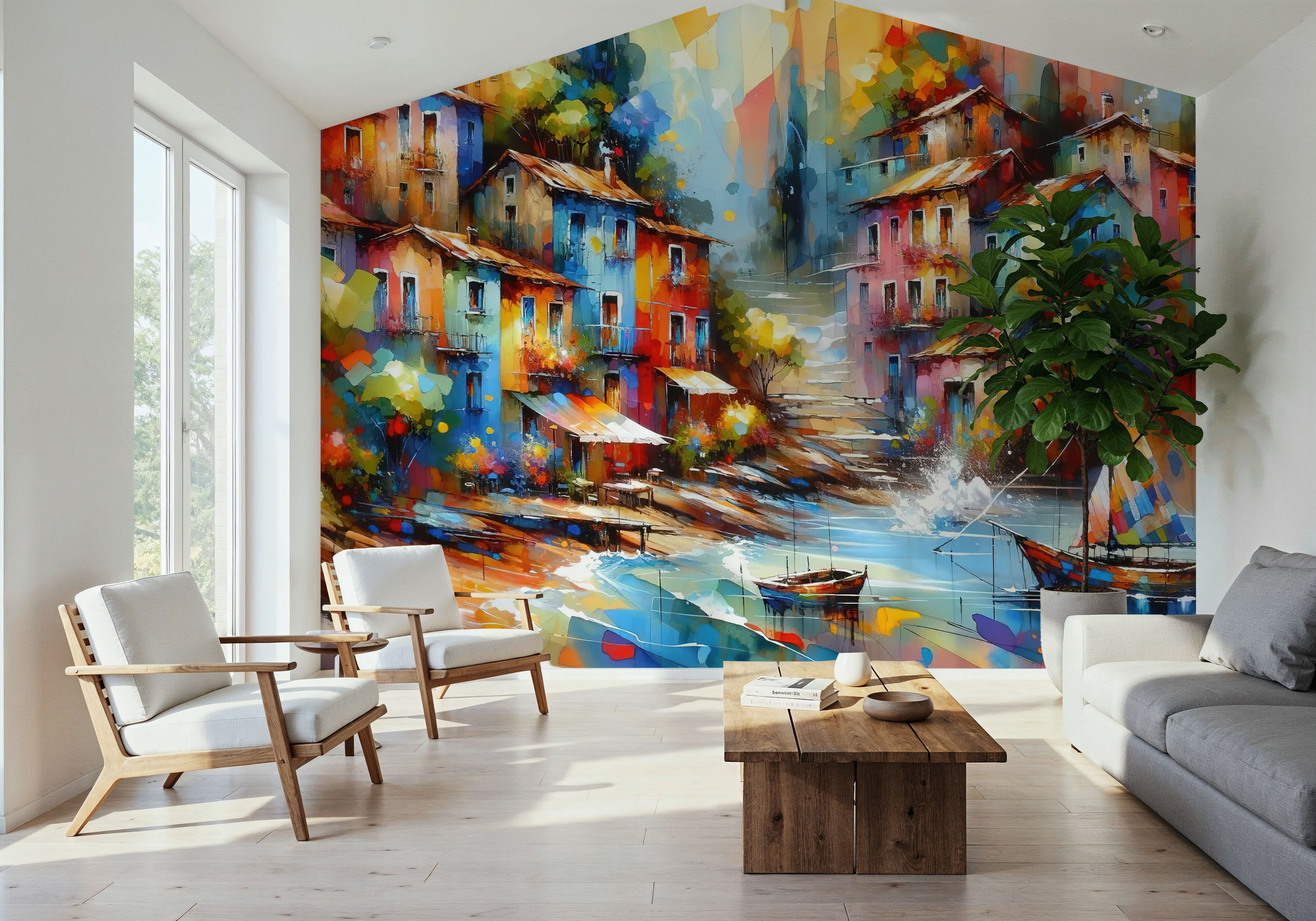 Vibrant Seaside Life, Papier peint