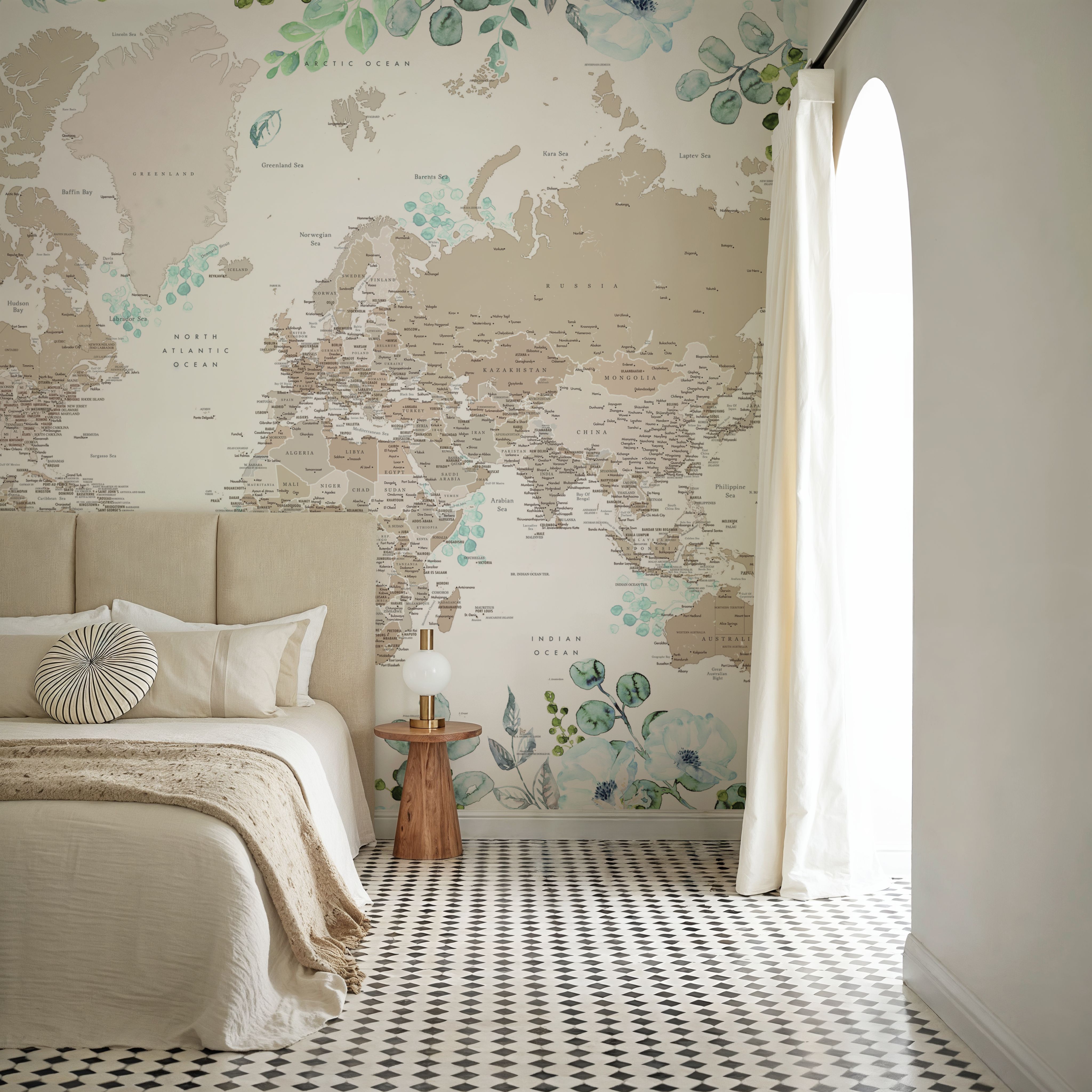 World Map Cities - Leanne