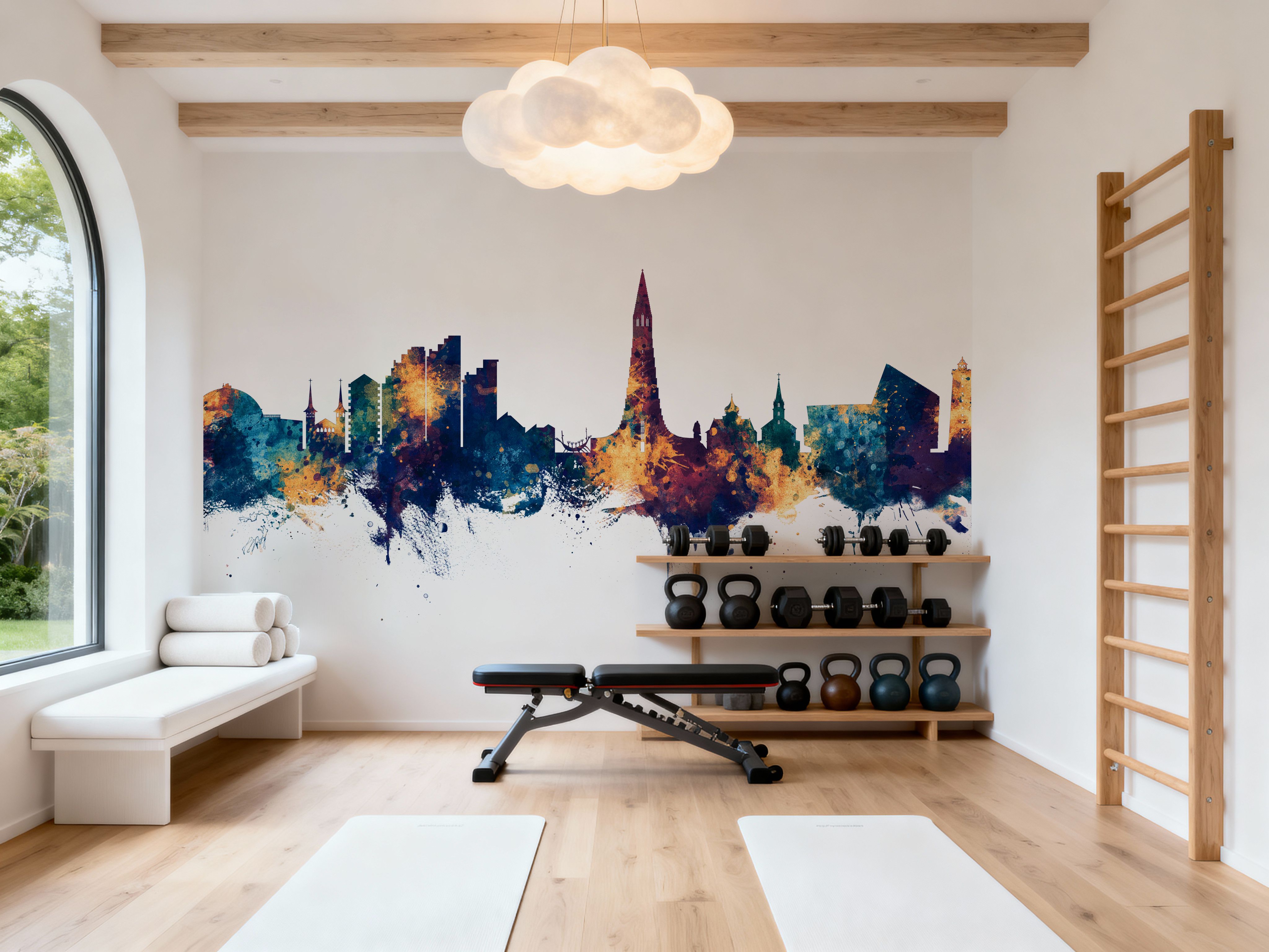 Reykjavík Skyline Blue & Bronze