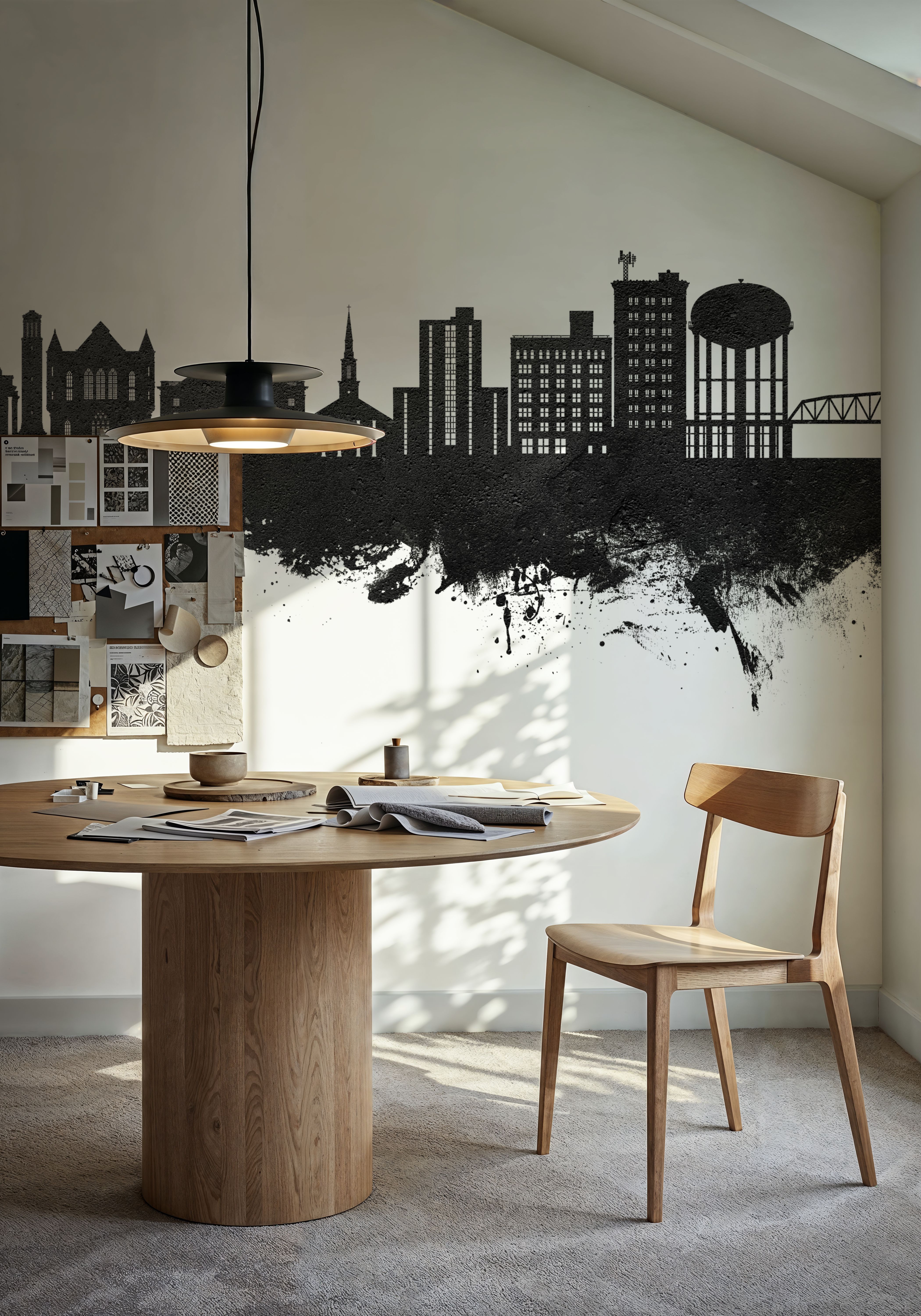 Tuscaloosa Alabama Skyline Black & White