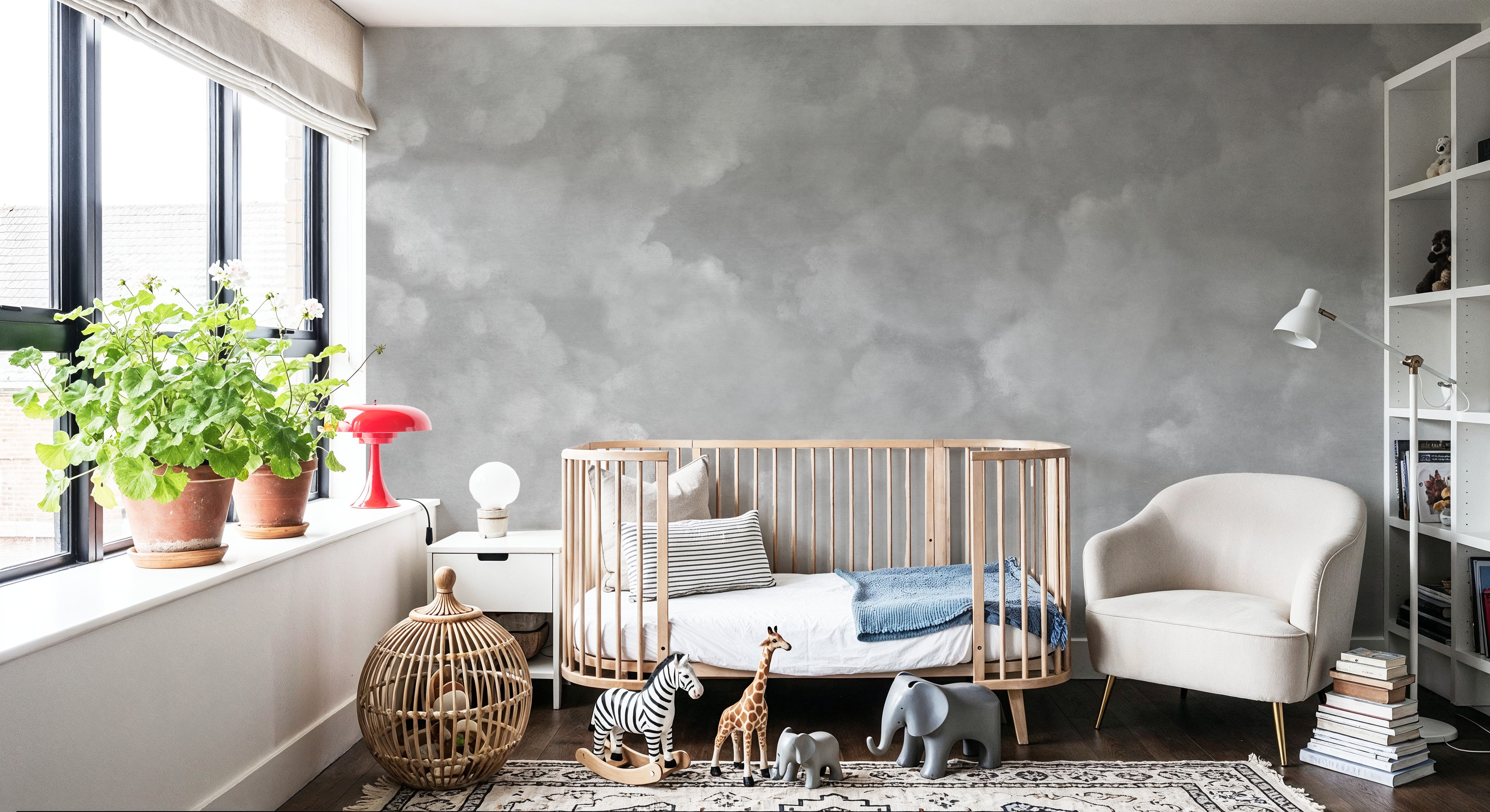 Painted Dreamy Clouds, Gray