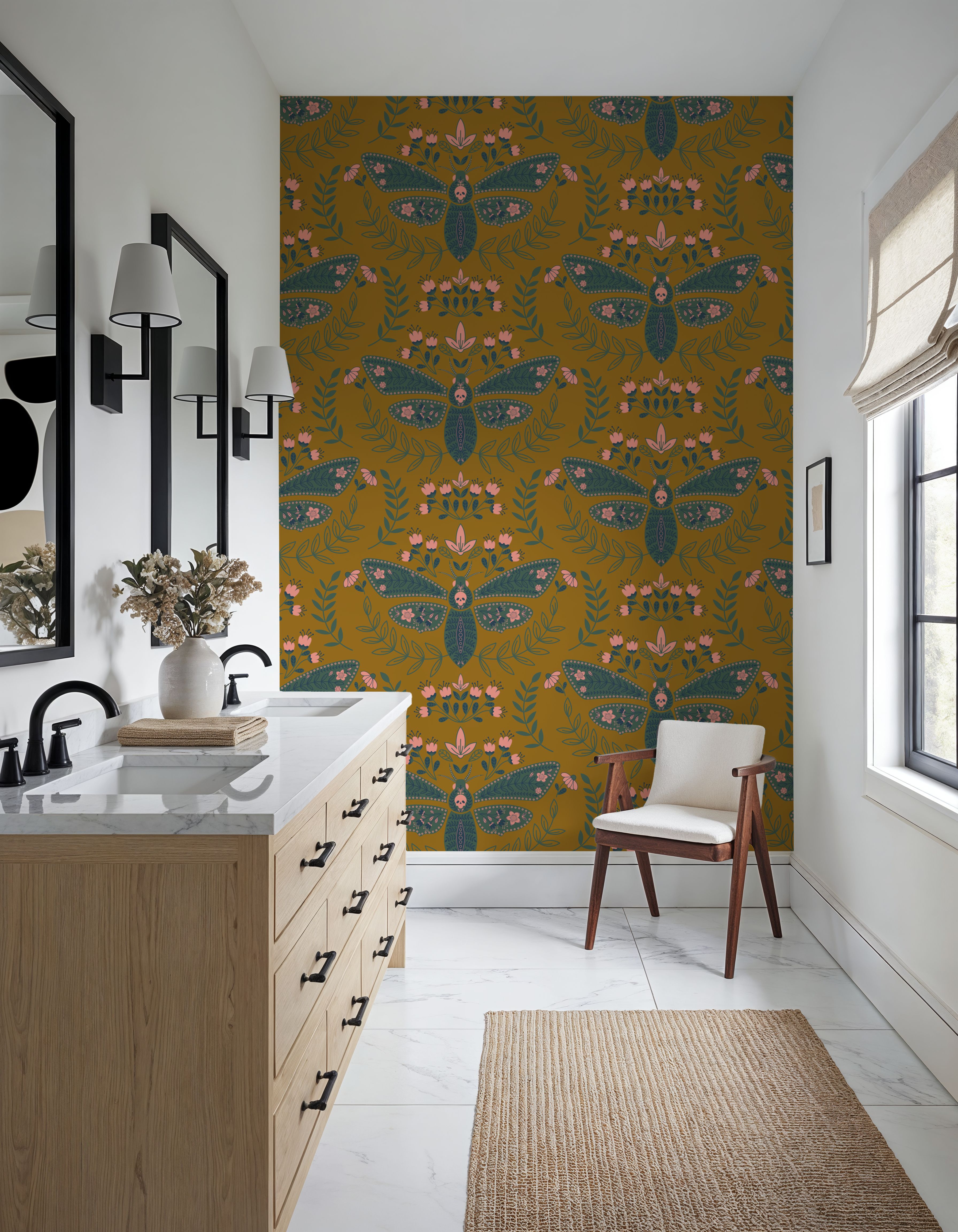 Deaths Head Moth, Mustard