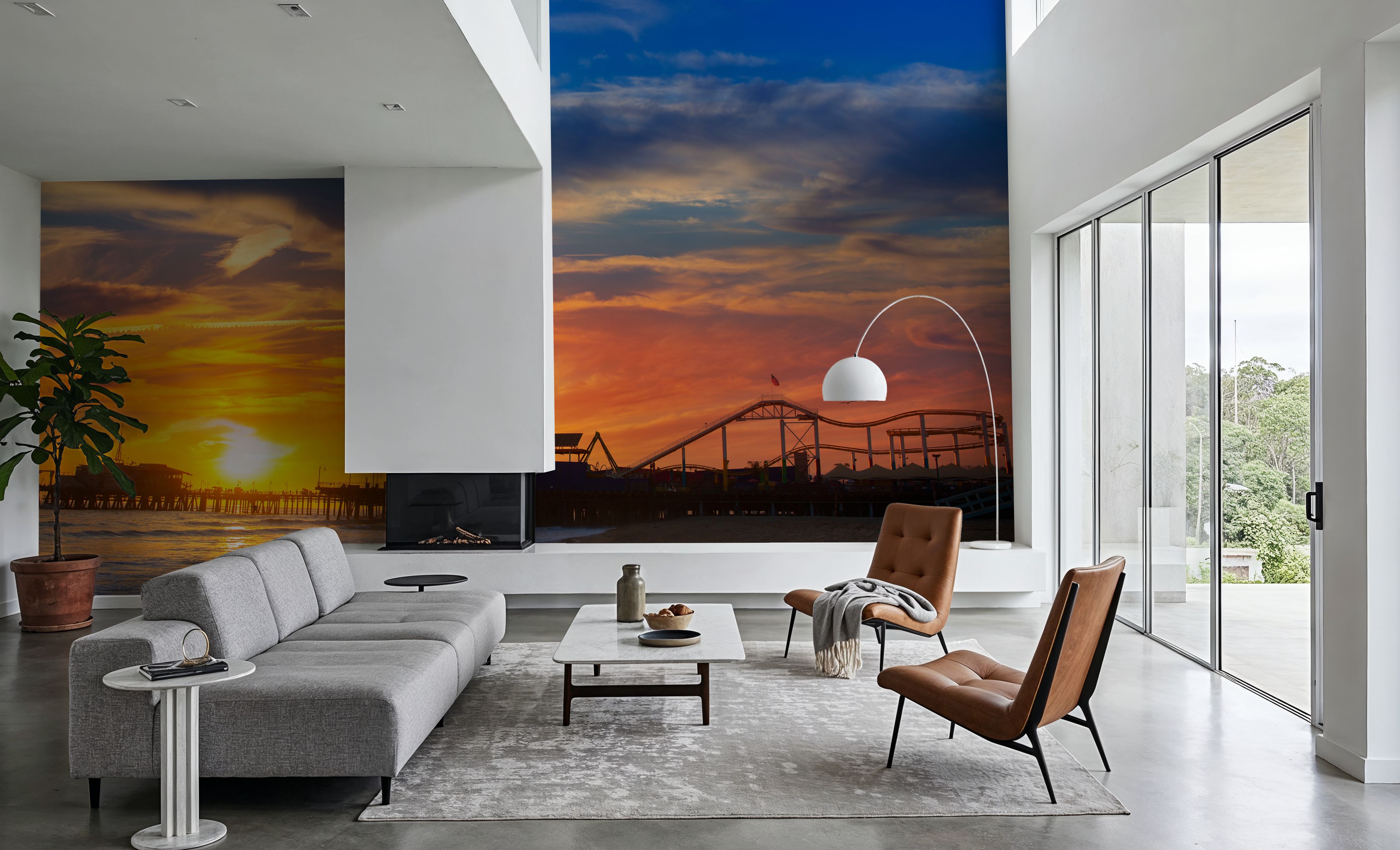 Santa Monica Pier Sunset, Wallpaper