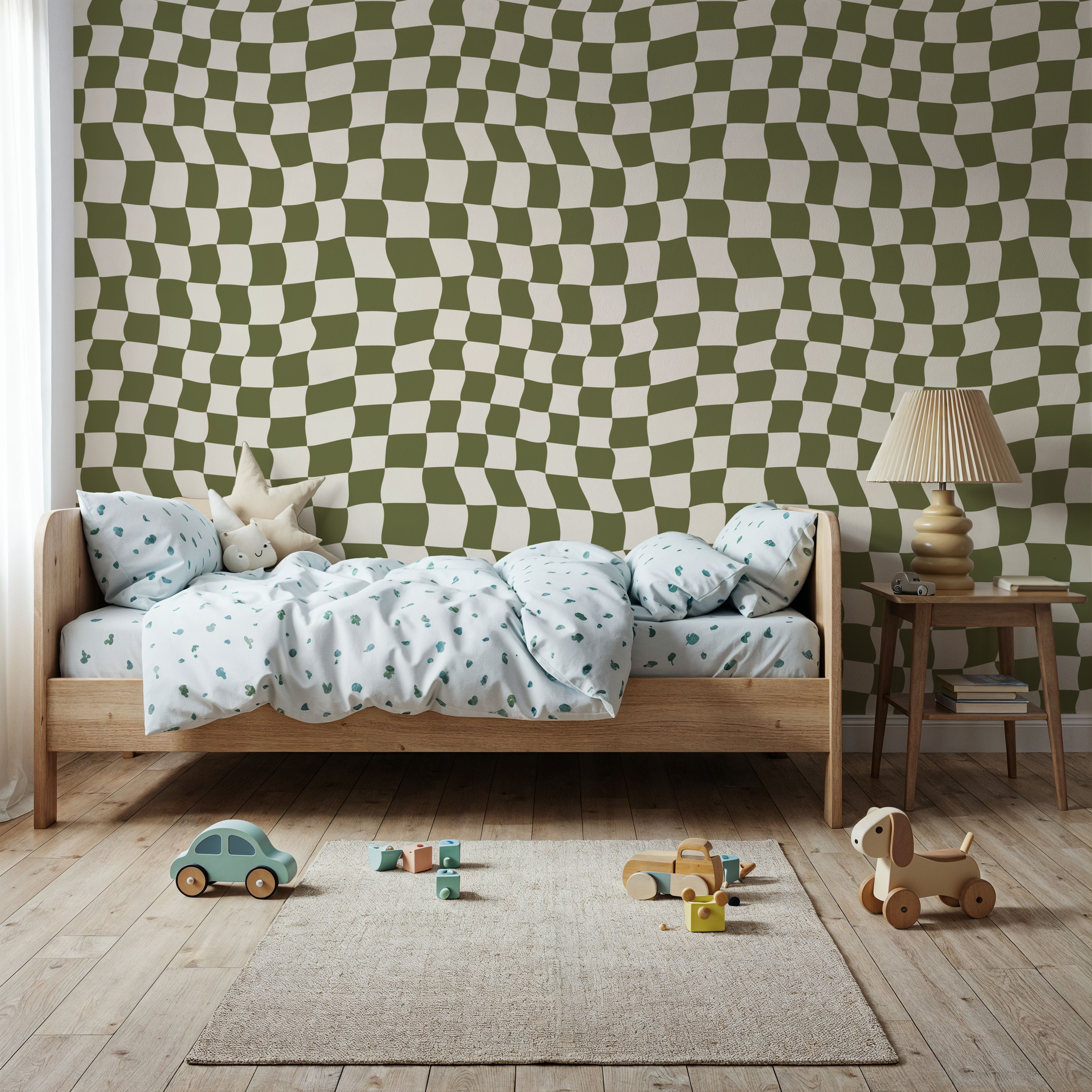 Warped Checkerboard, Olive