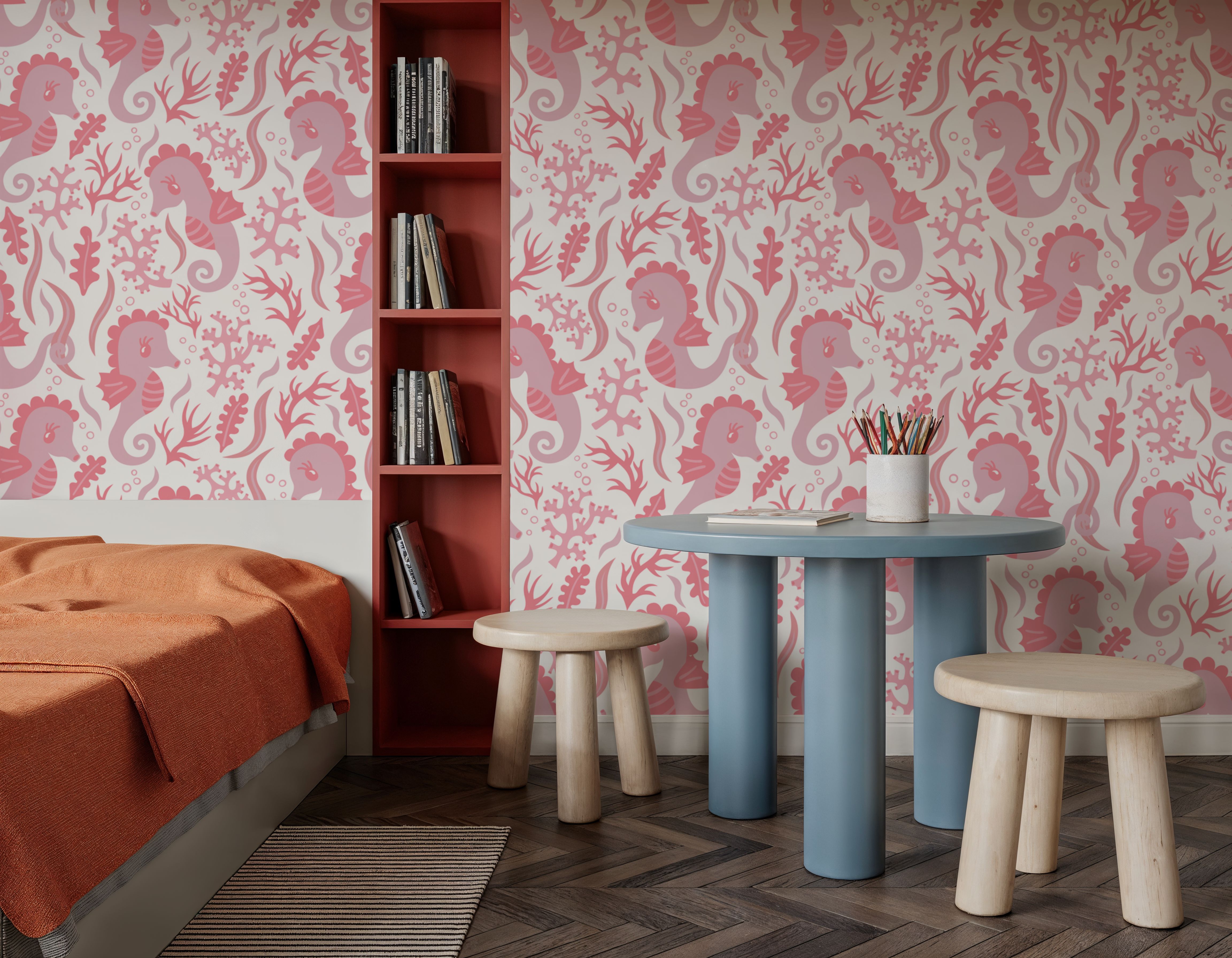 Sweet Seahorses, Pink