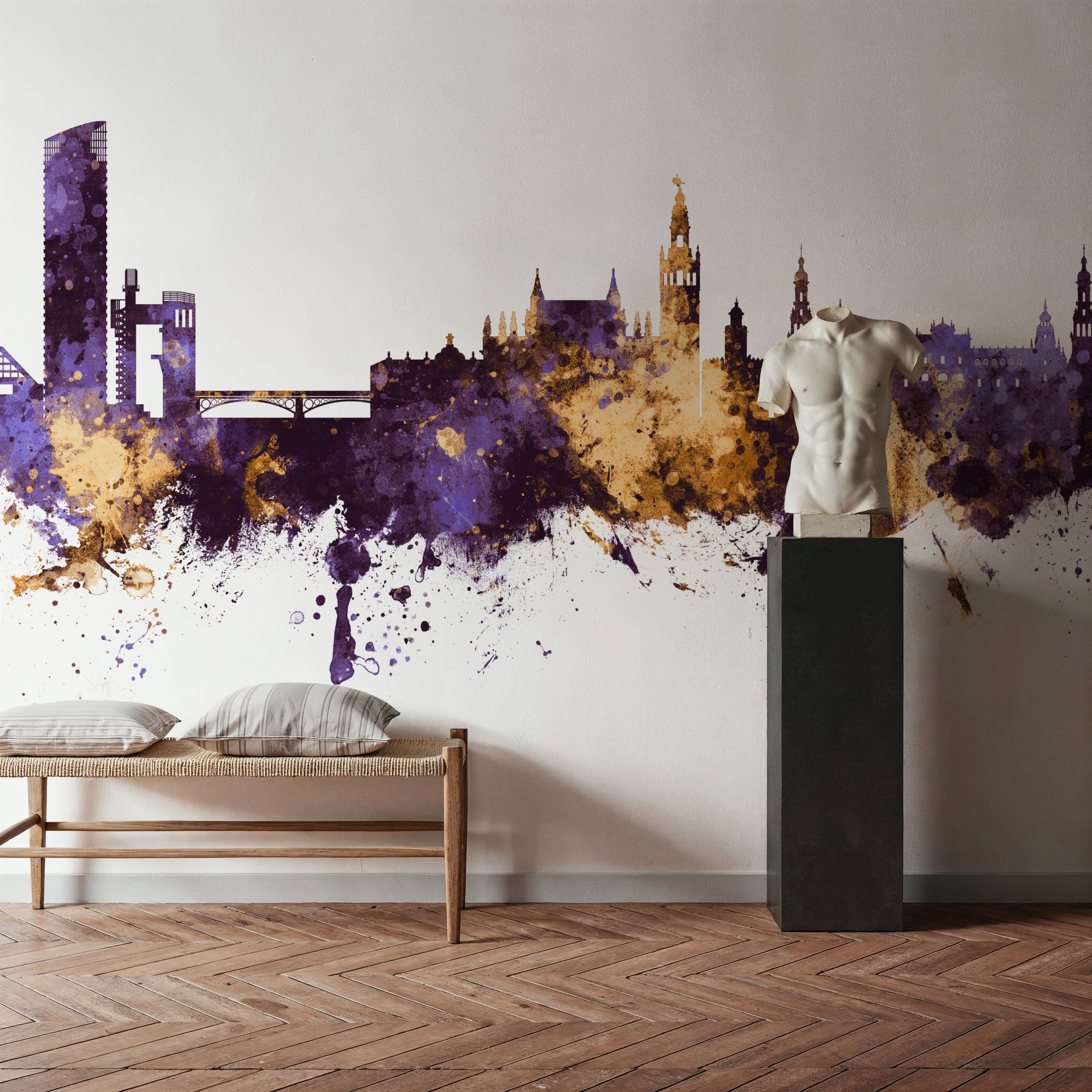 Sevilla Skyline Purple & Gold