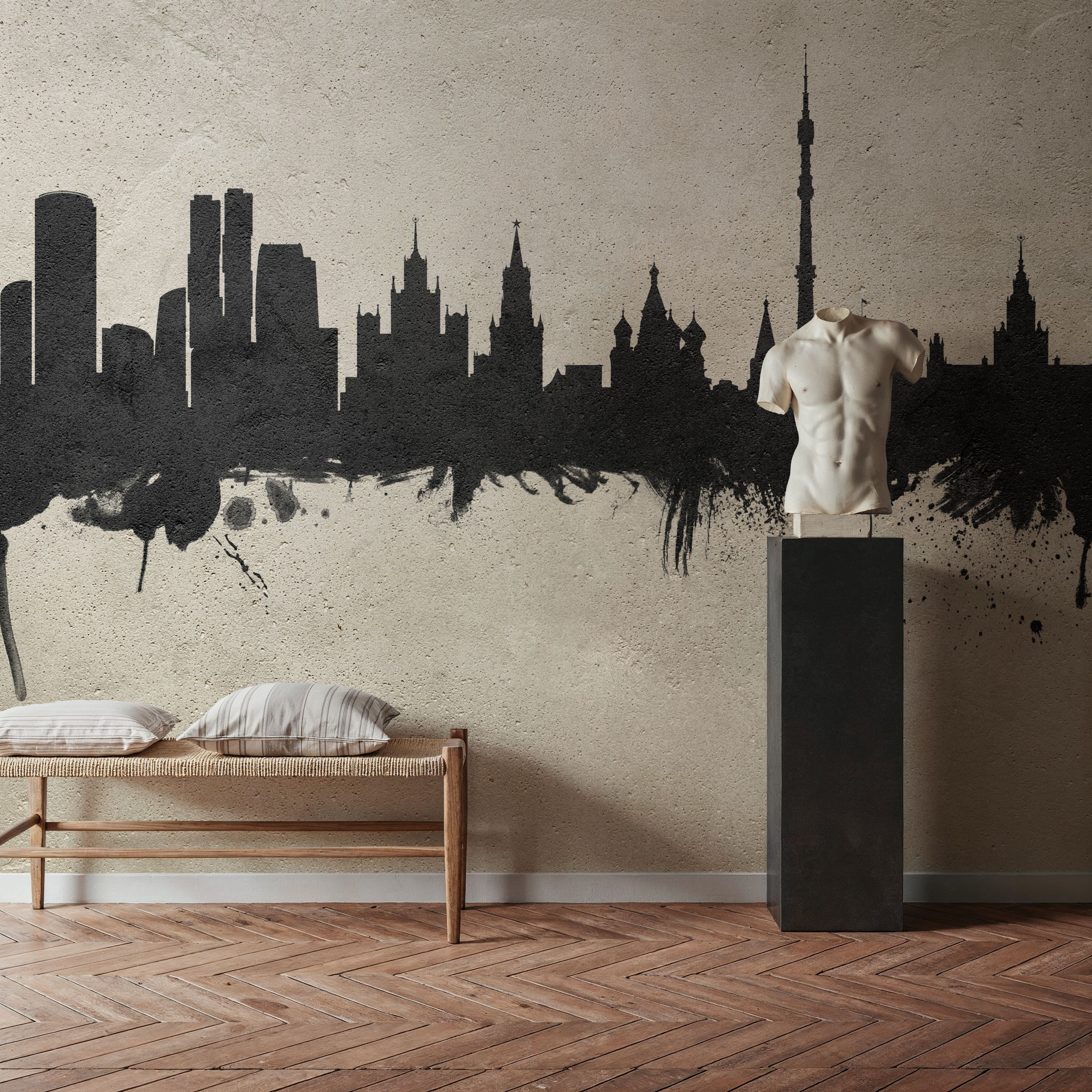 Moscow Russia Skyline Concrete
