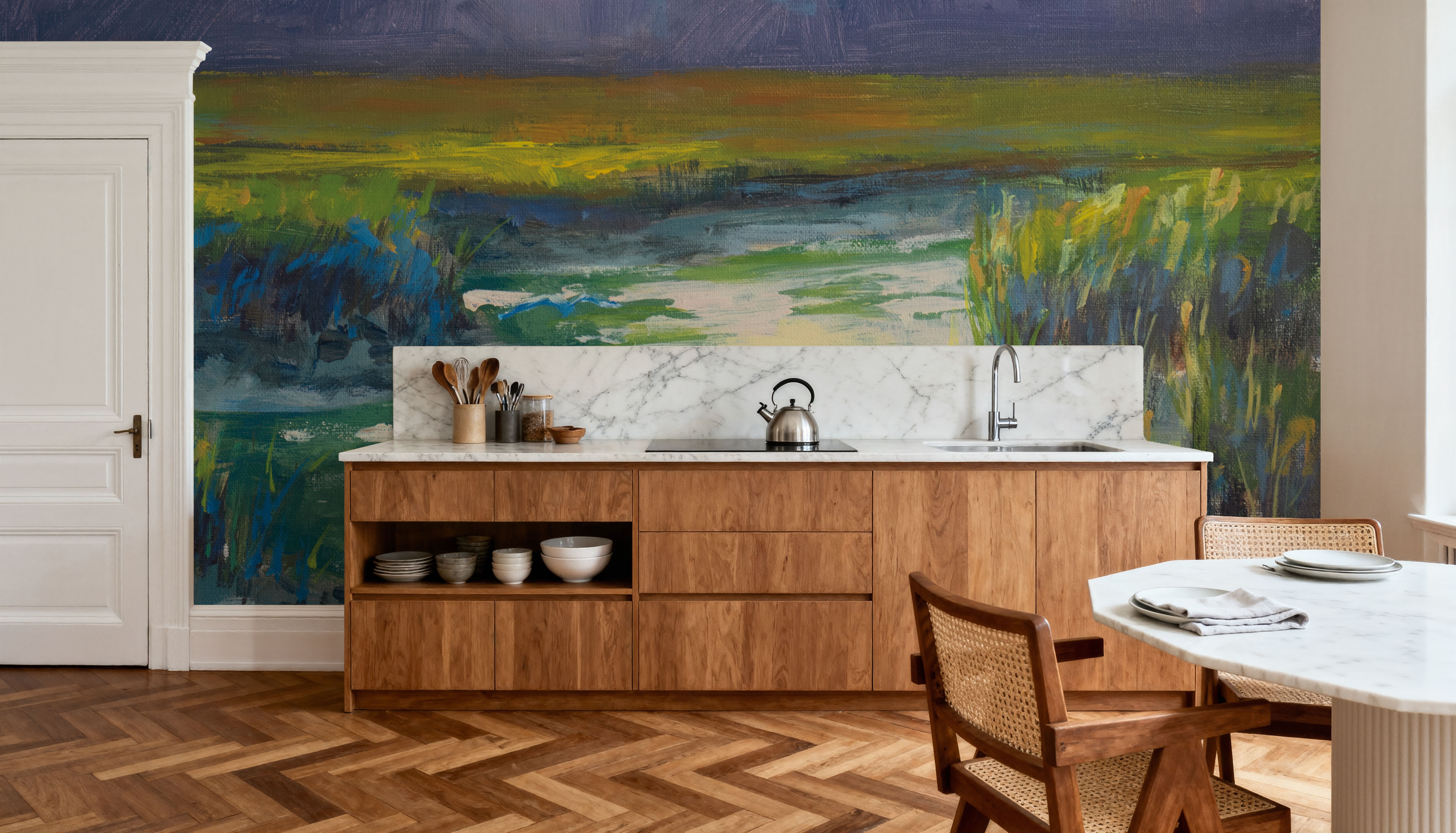 Morning Visitor, Wallpaper