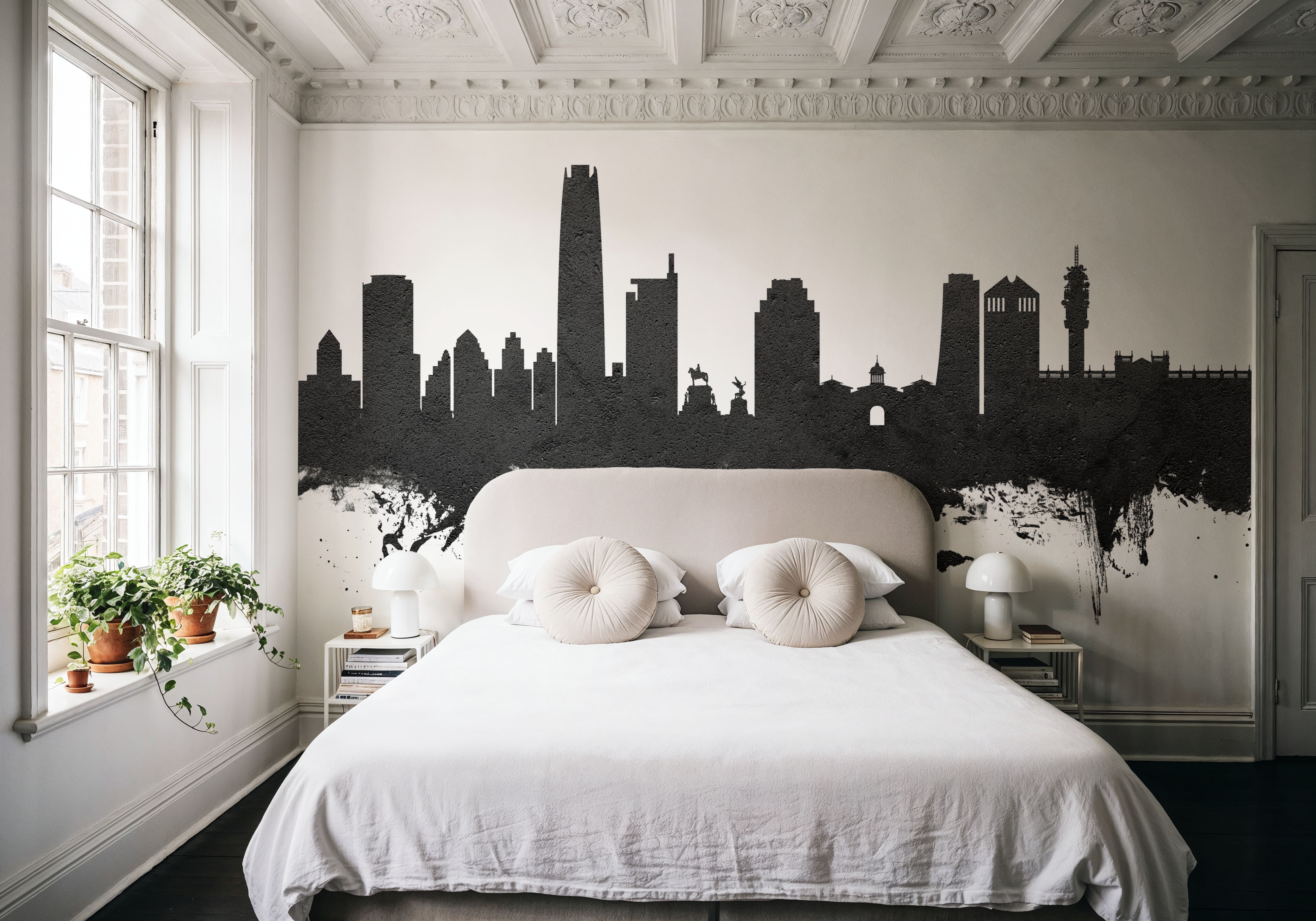 Santiago de Chile Skyline Black & White