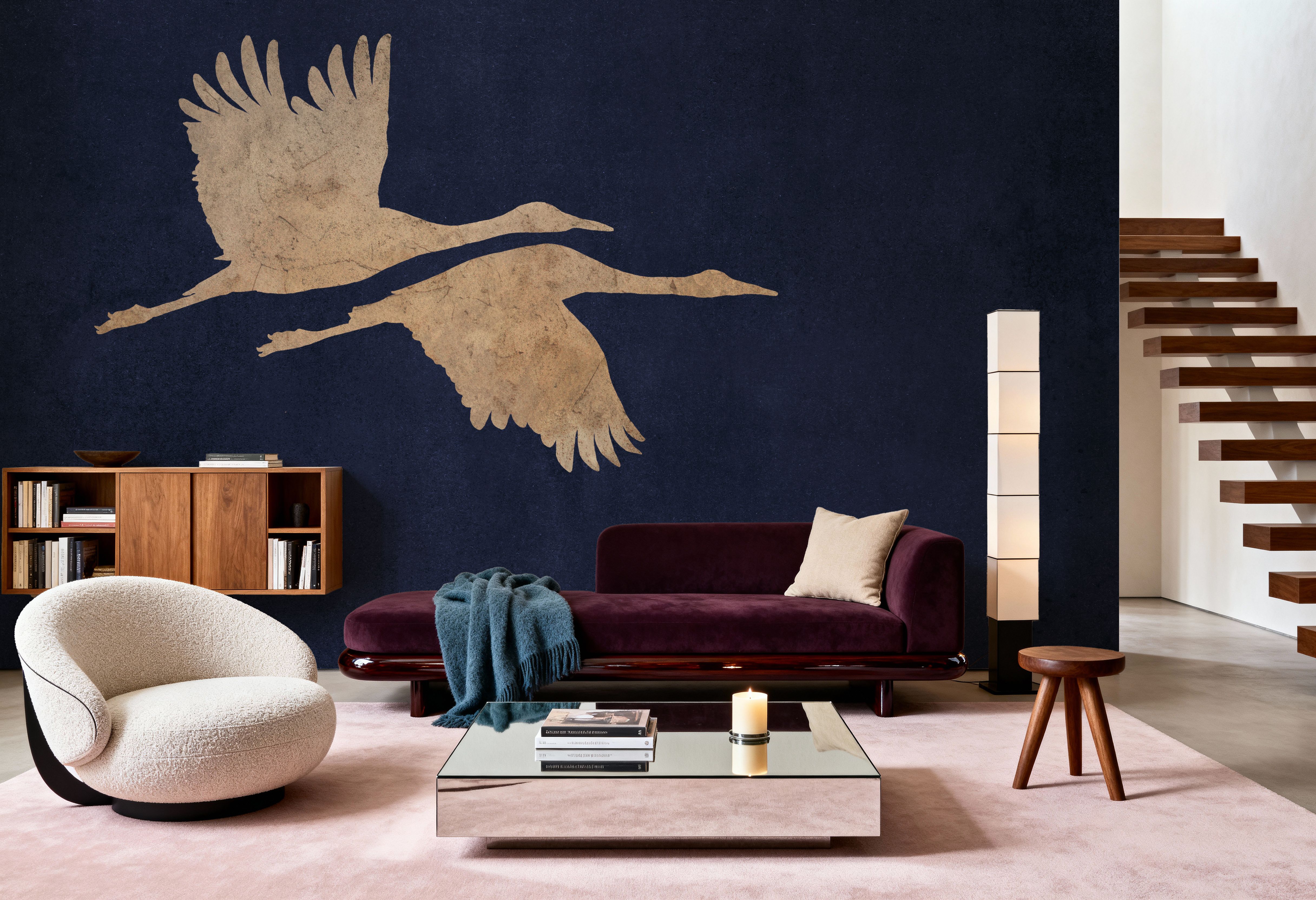 Herons in Flight, Wallpaper