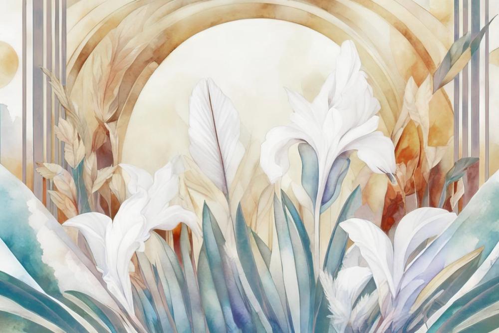 Irises at Sunrise Yellow