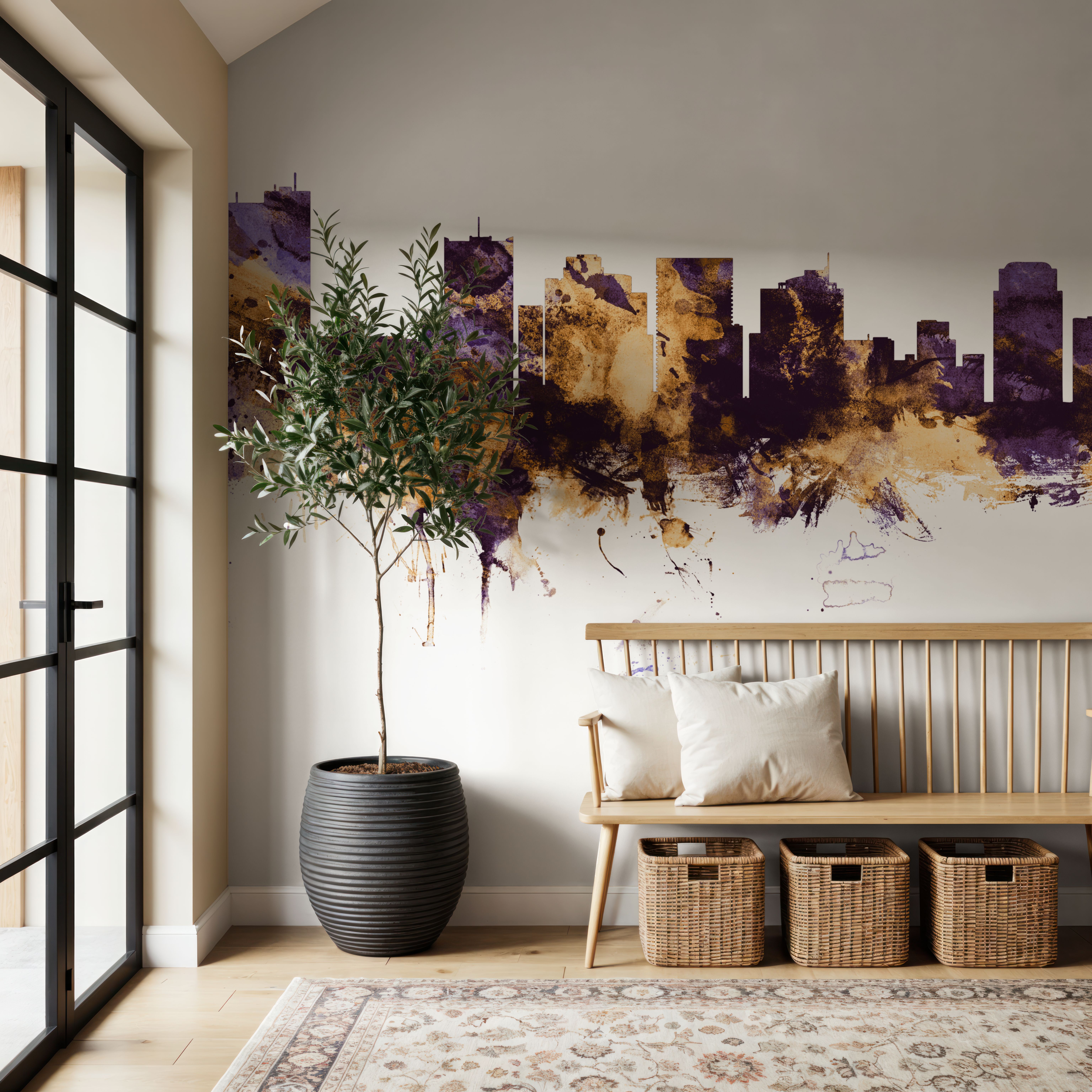 Phoenix Skyline Purple & Gold