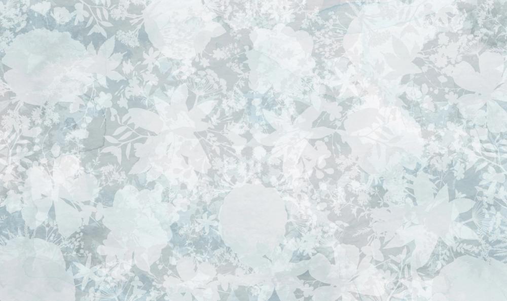 Flower Silhouette Blue