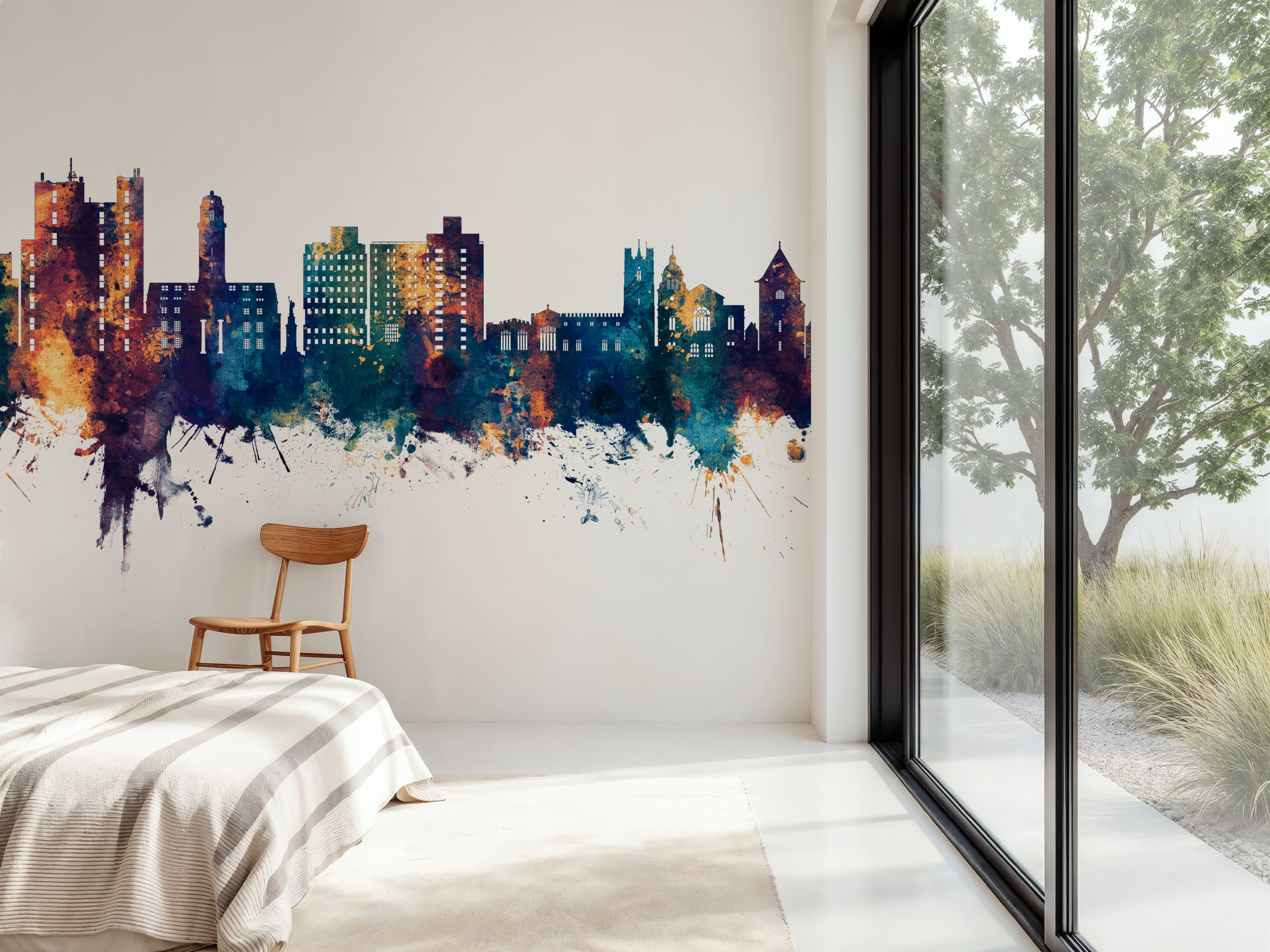 Luton England Skyline Blue & Bronze