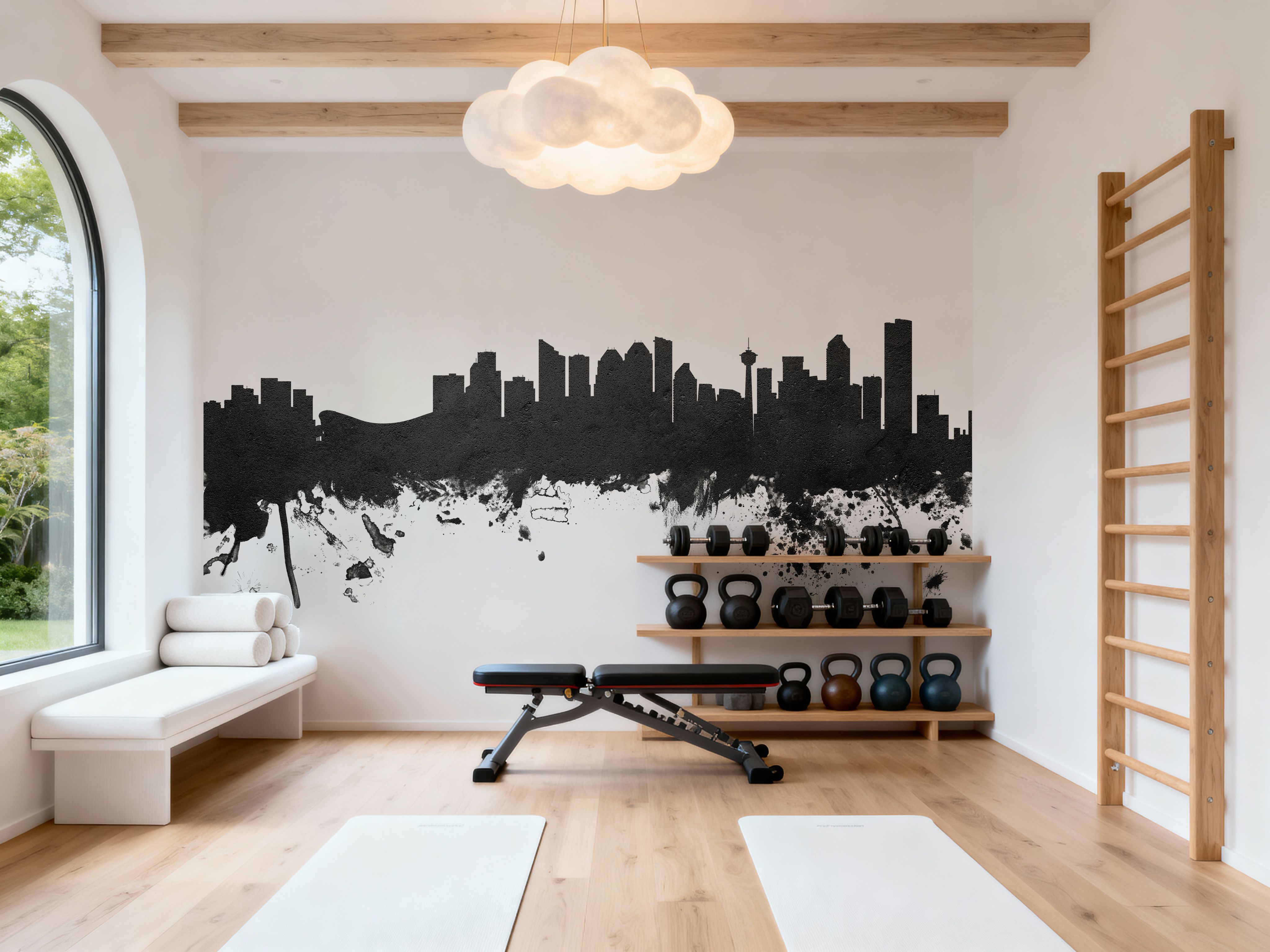 Calgary Canada Skyline Black & White