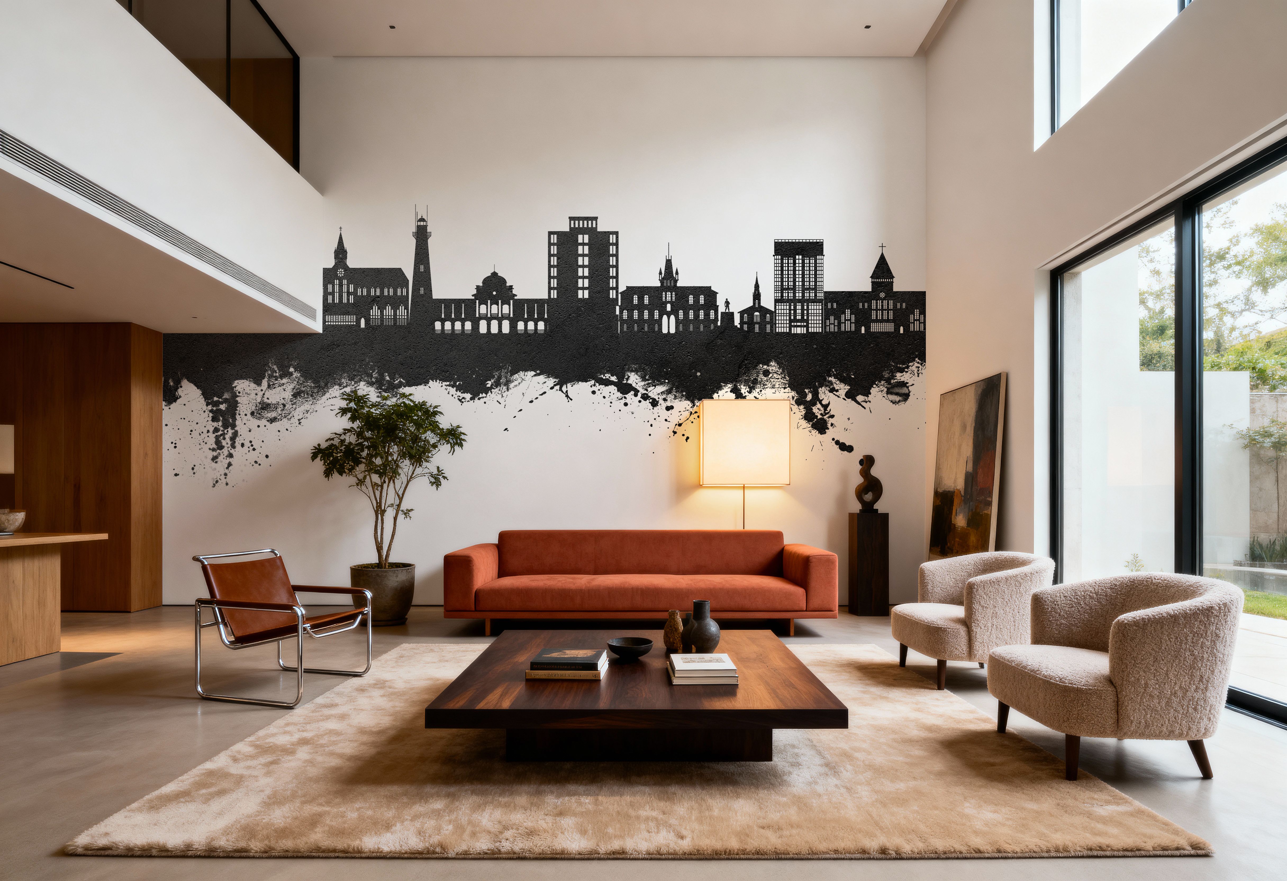 Georgetown Guyana Skyline Black & White