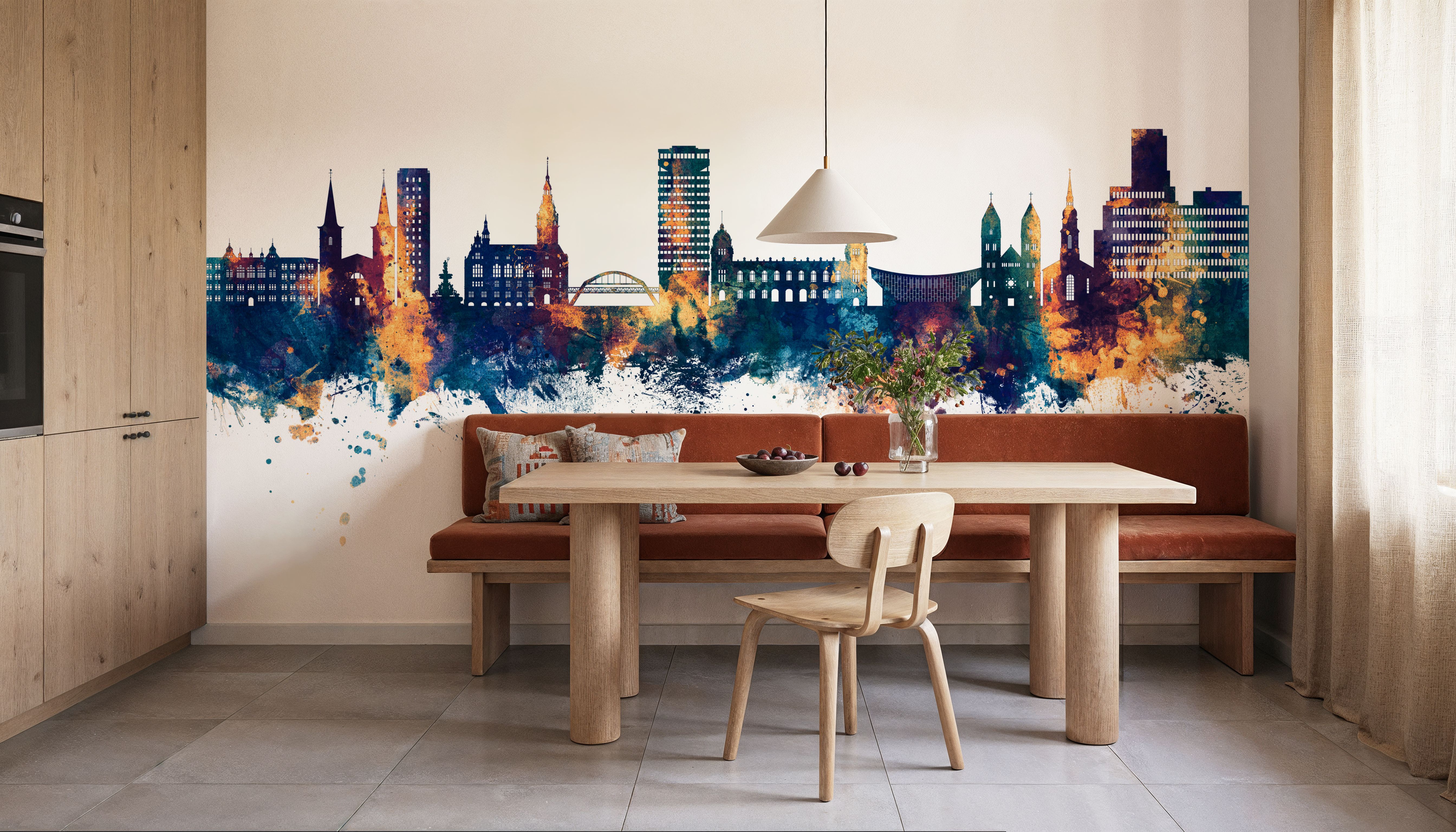 Wuppertal Germany Skyline Blue & Bronze
