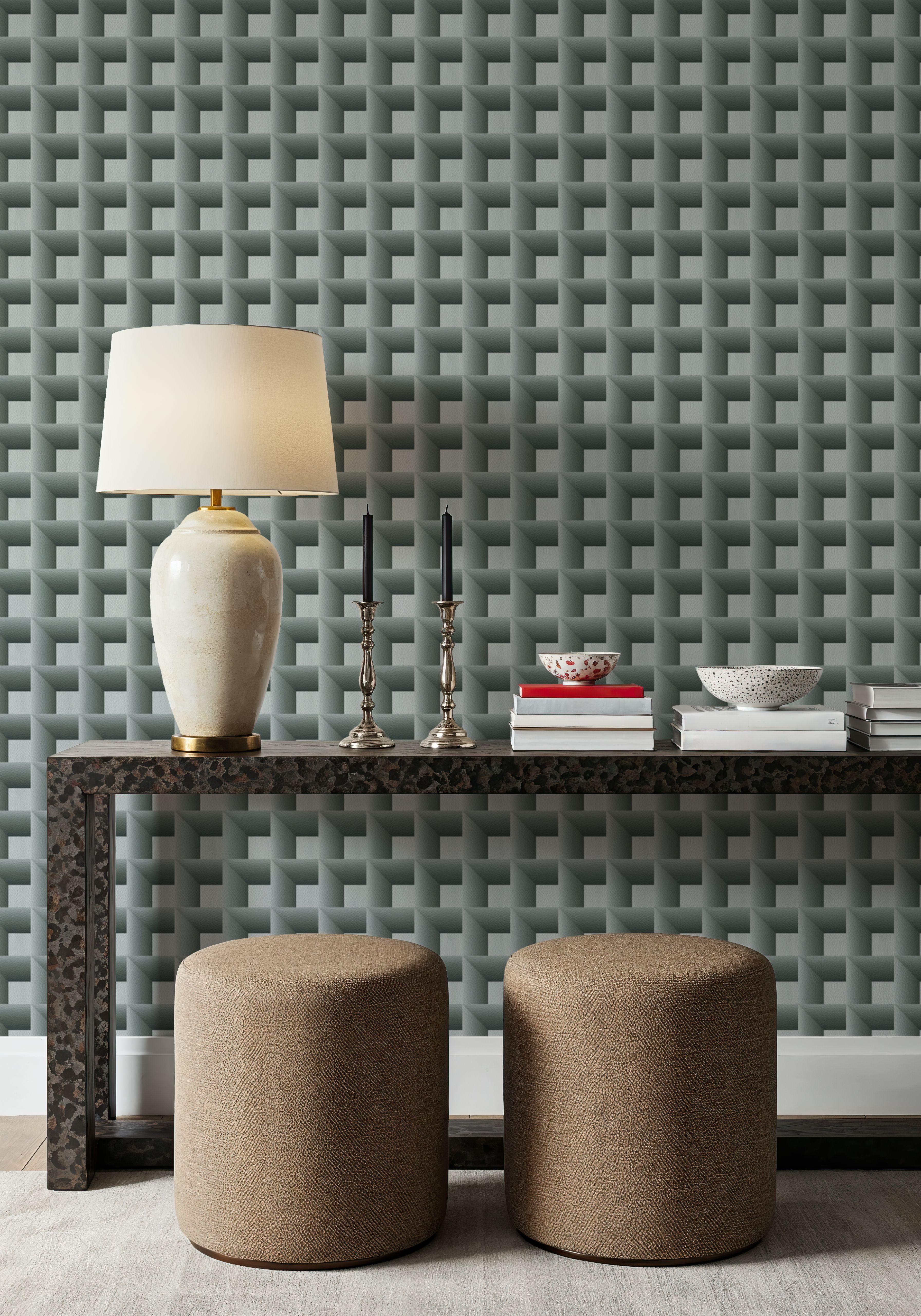 Decorative Cubes, Muted Green